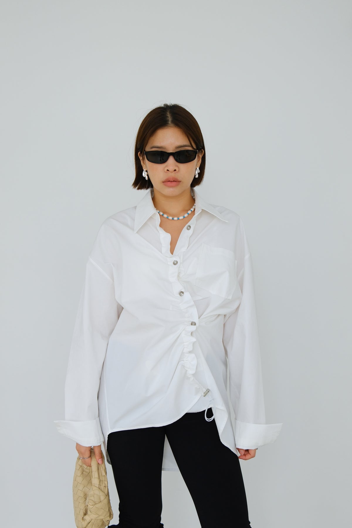 Aster Ruched Oversized Shirt