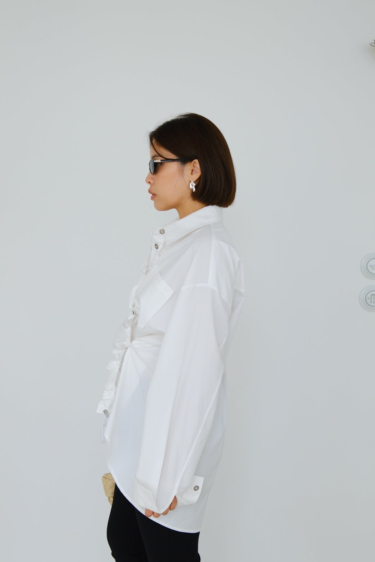 Aster Ruched Oversized Shirt