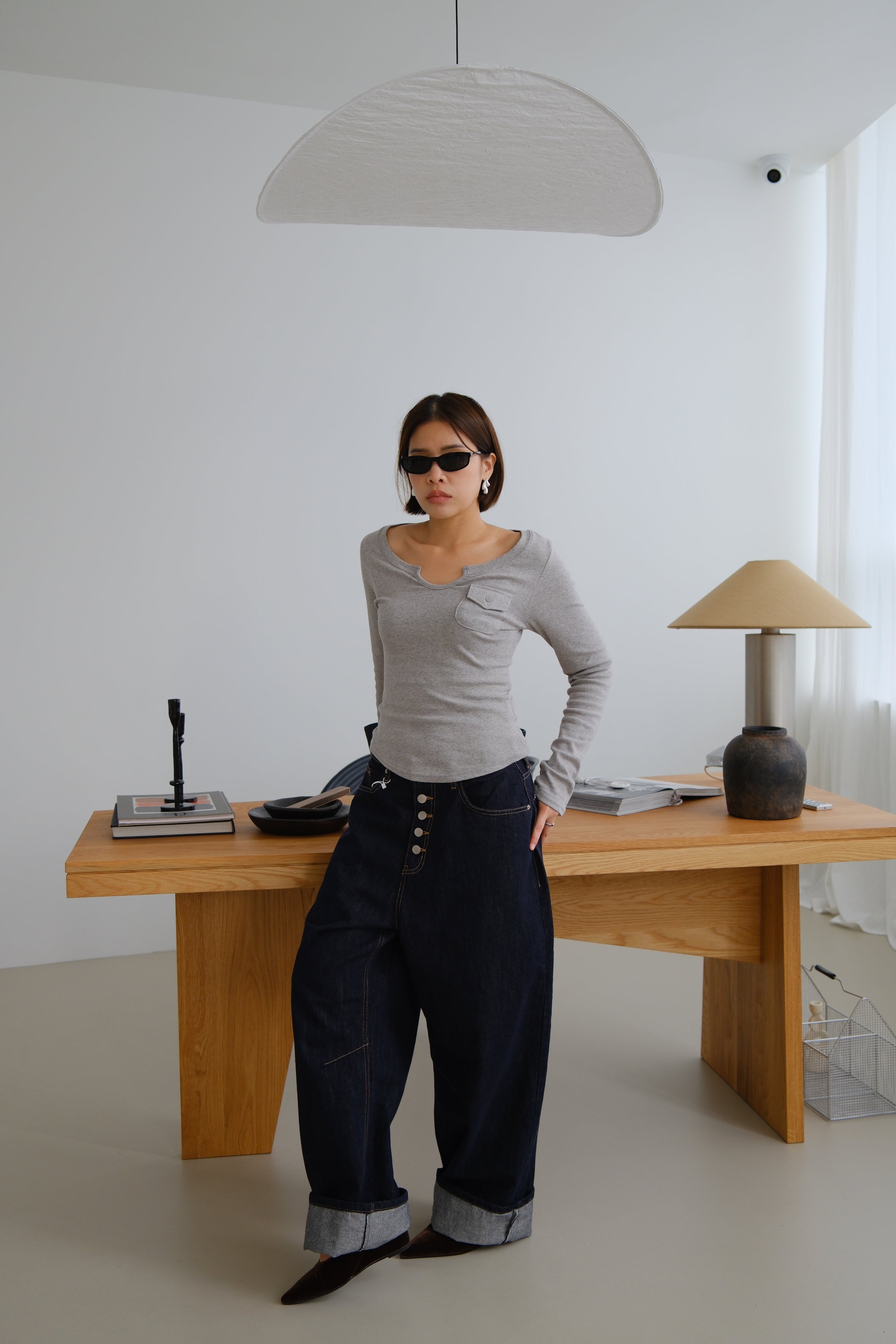 Mia Mini Pocket Long Sleeve Top