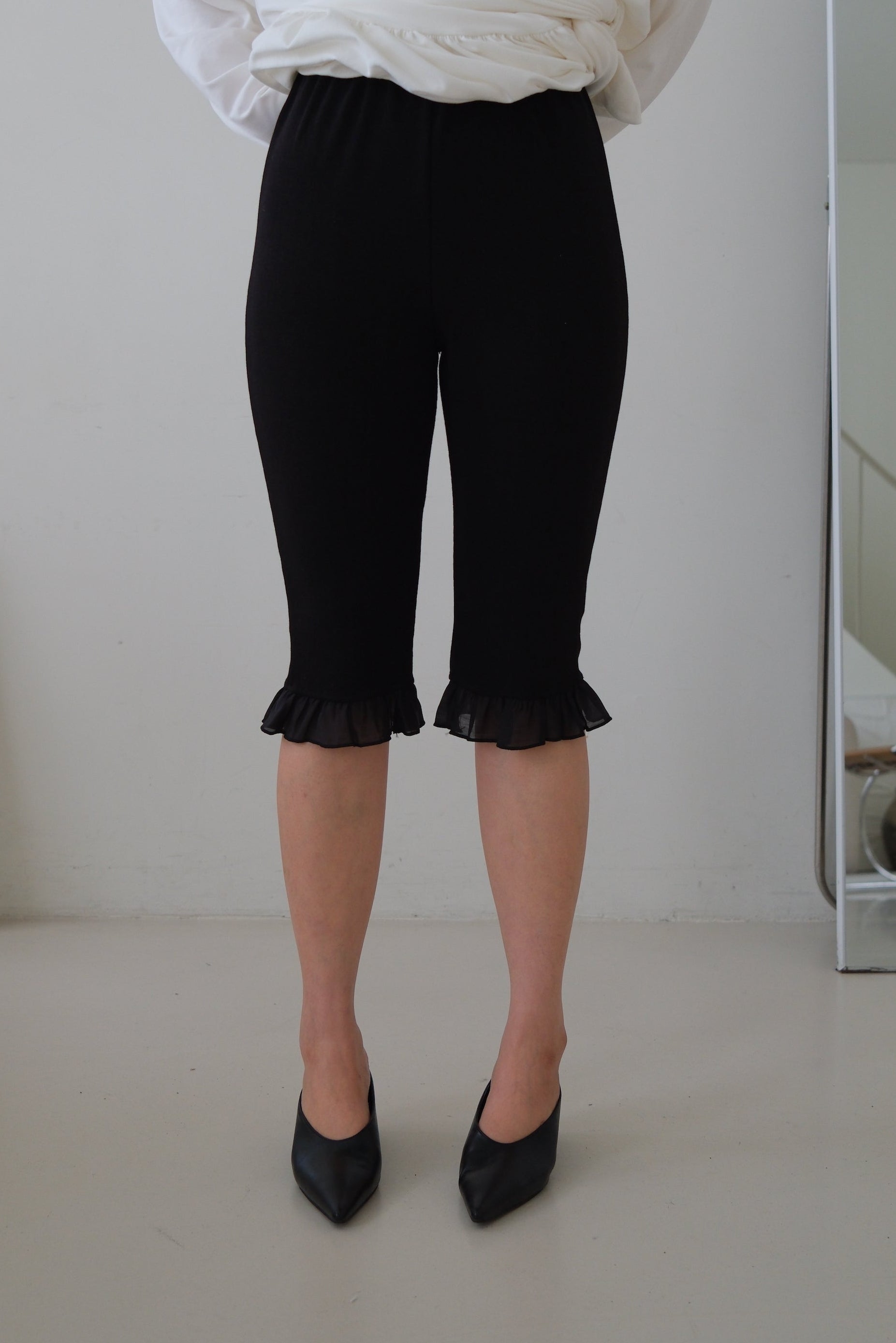 seethru frill capri pants