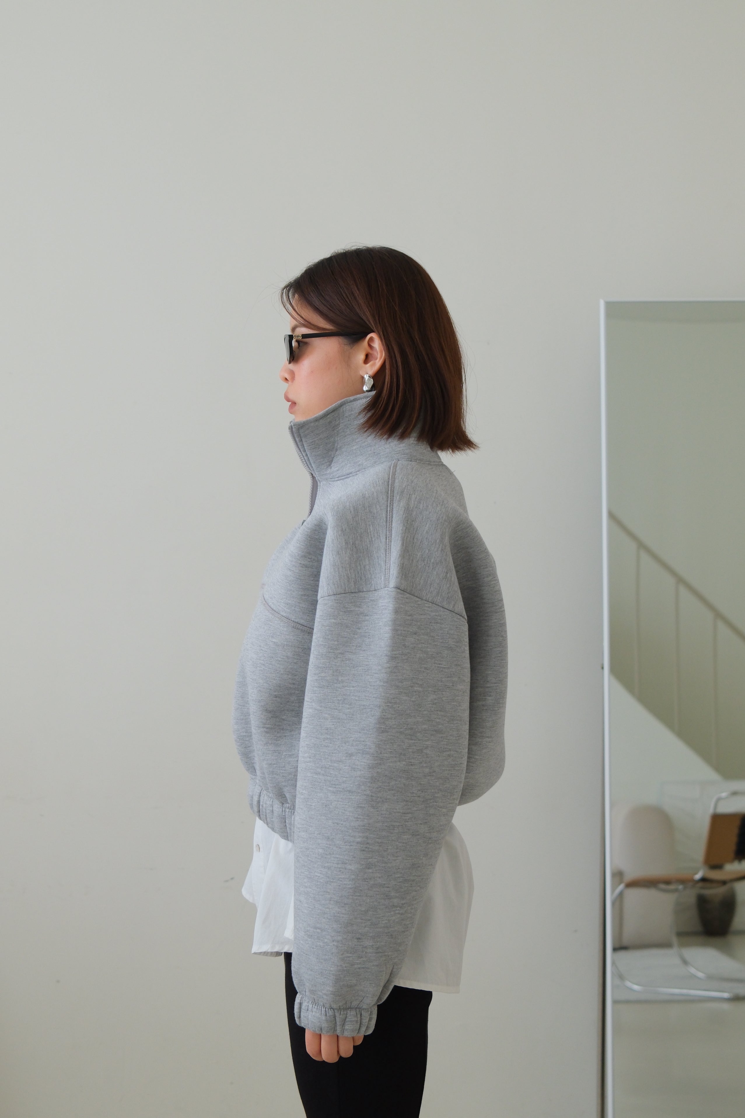 Klaw funnel neck half zip jumper