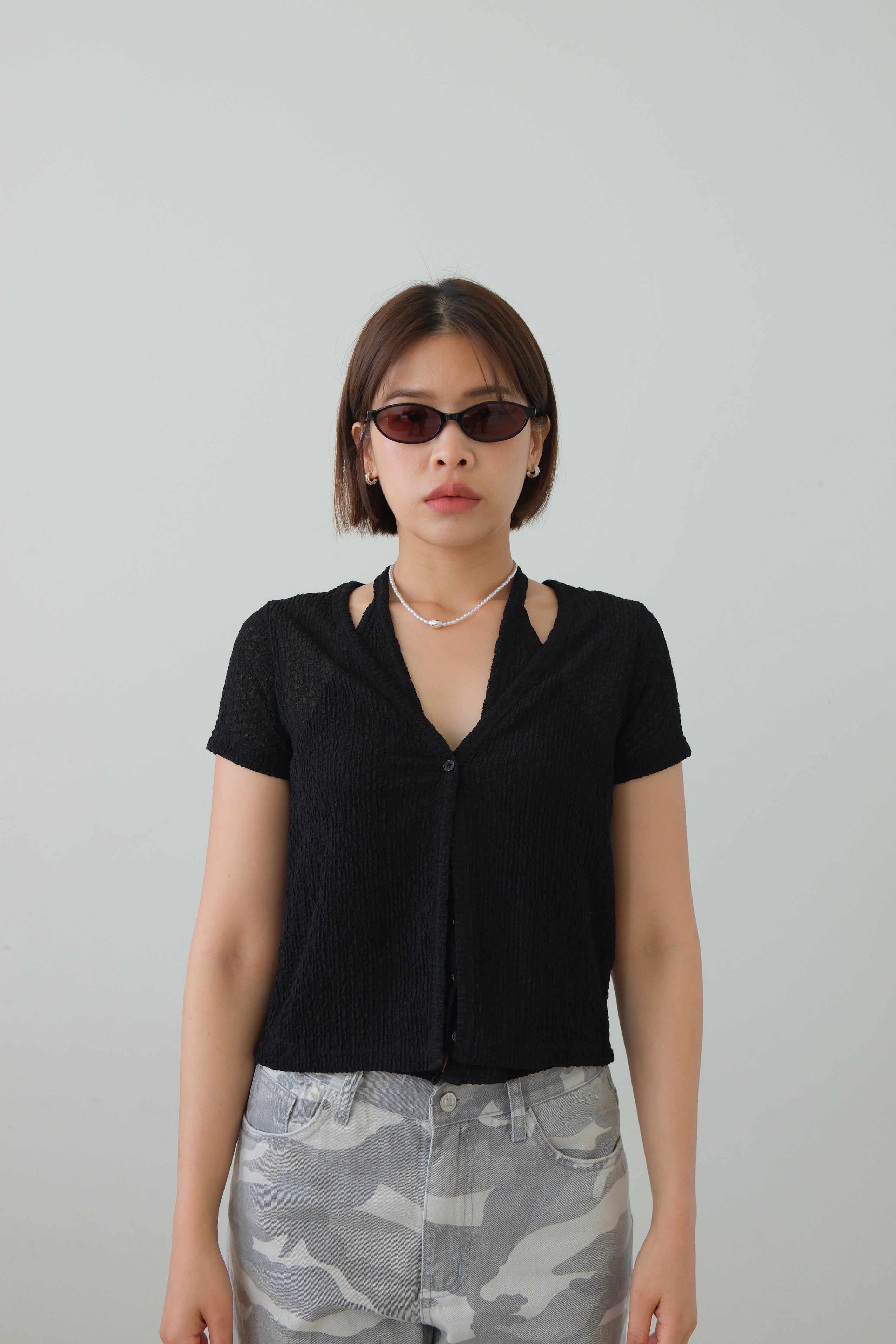Echo Layered Halter Crop