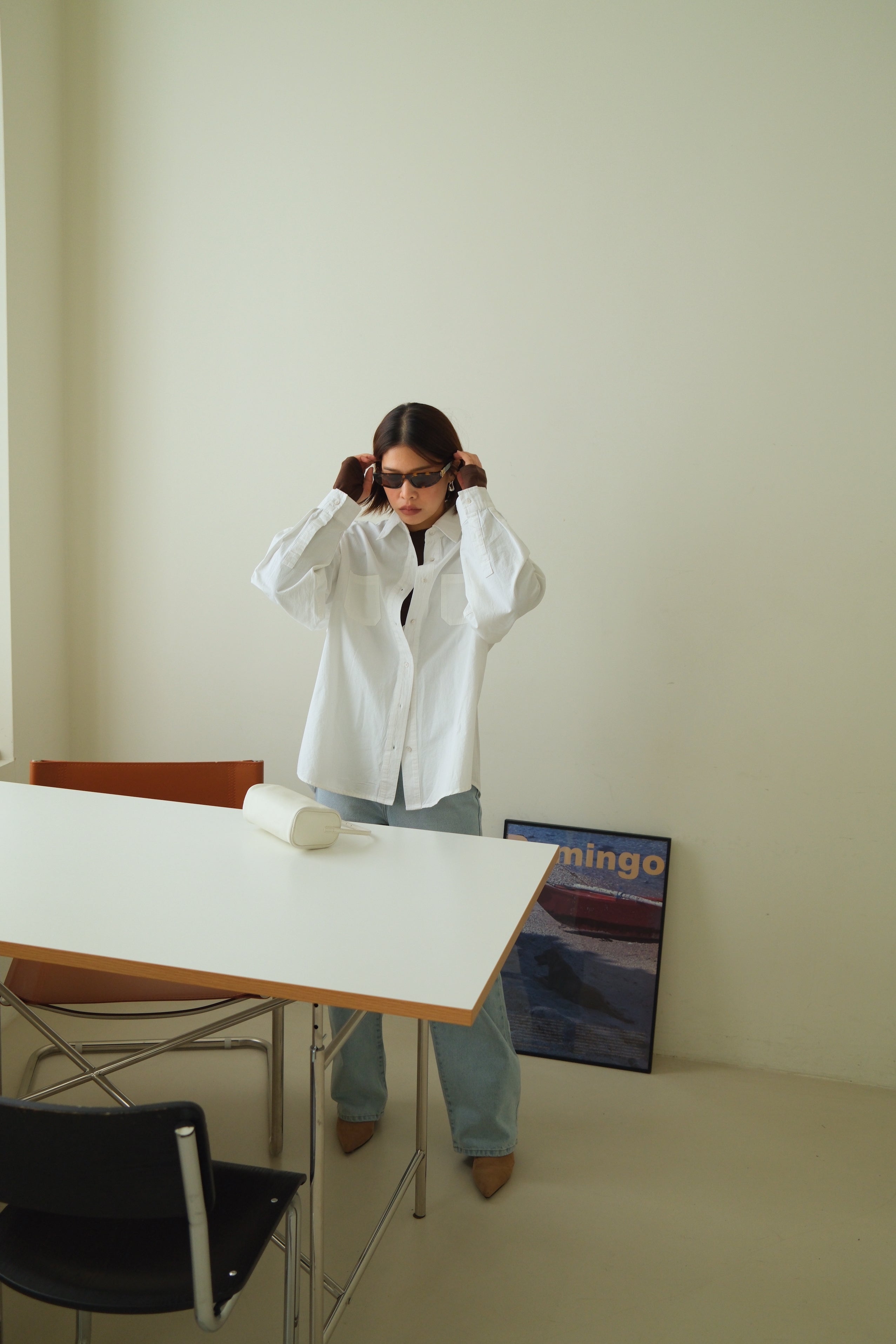 Mini pocket oversized shirt