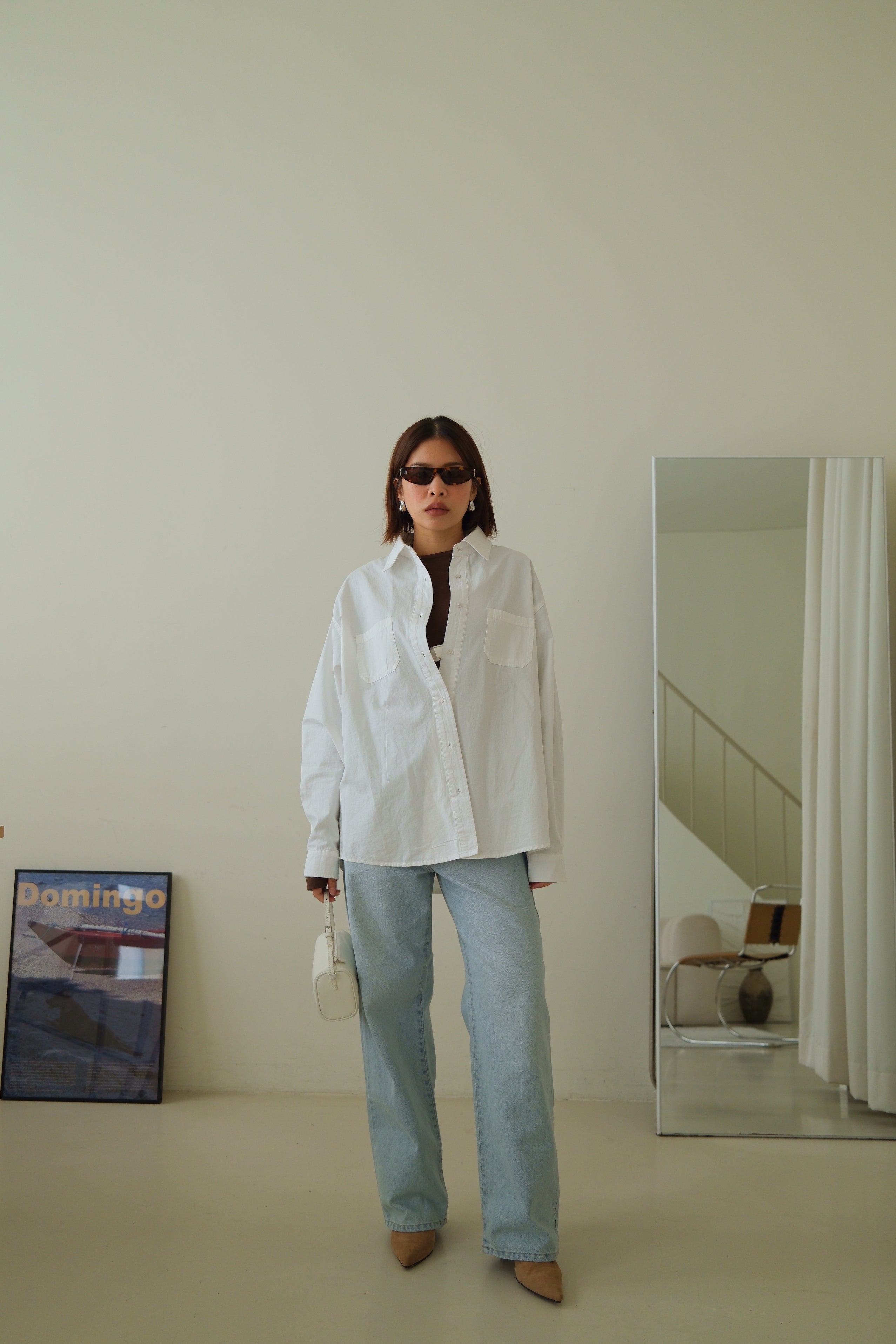 Mini pocket oversized shirt