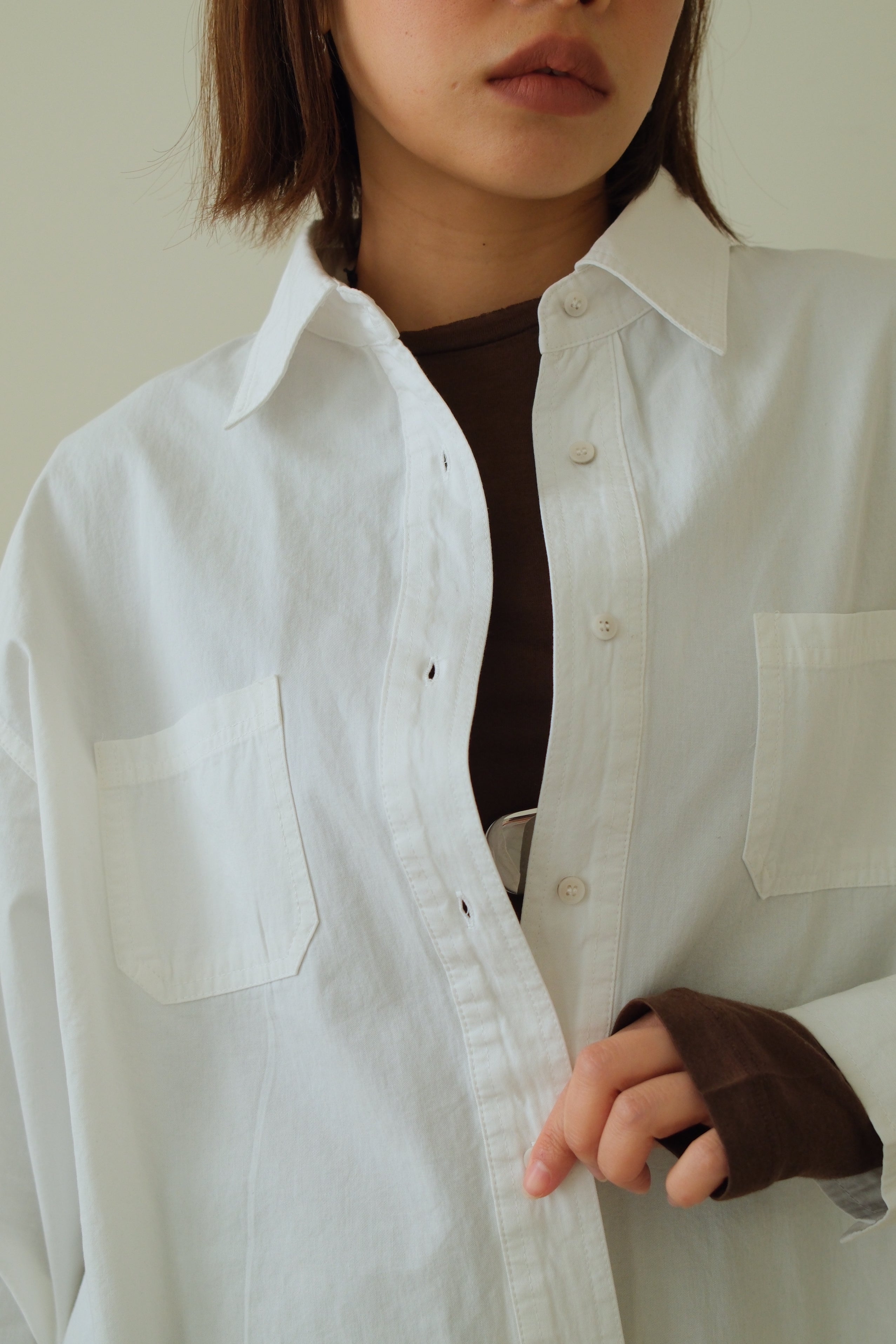 Mini pocket oversized shirt