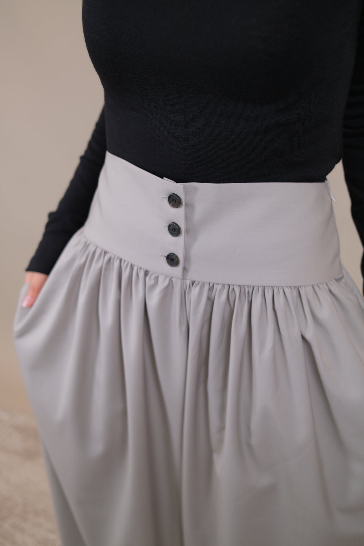 Elara Button Waist Balloon Pants