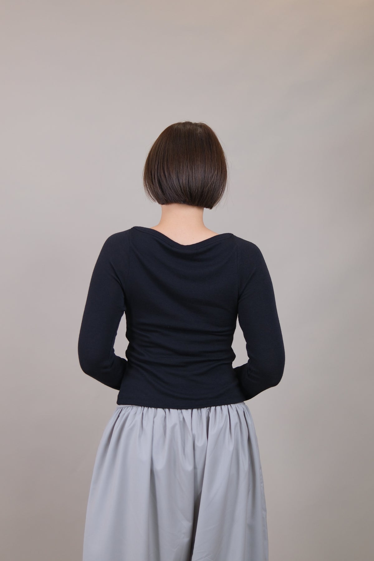 Aimee Fitted Boat Neck Tee