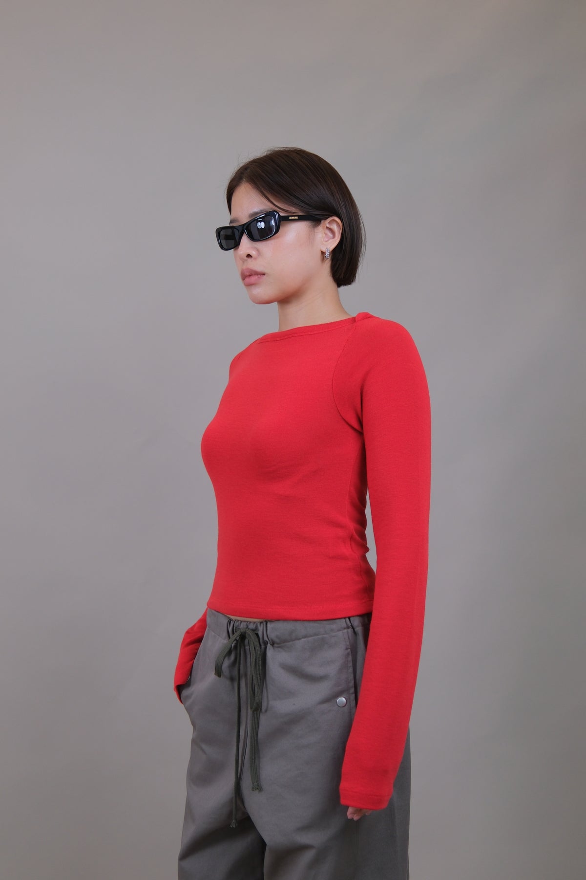 Aimee Fitted Boat Neck Tee