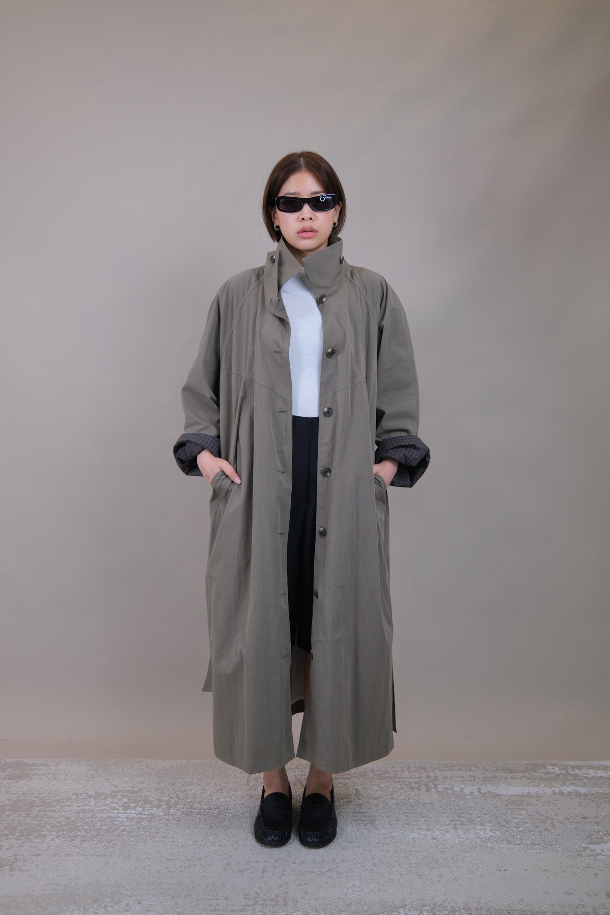 Briar Plaid Lined Trench Coat