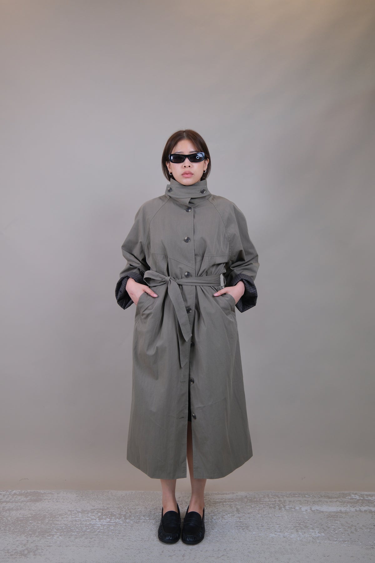 Briar Plaid Lined Trench Coat