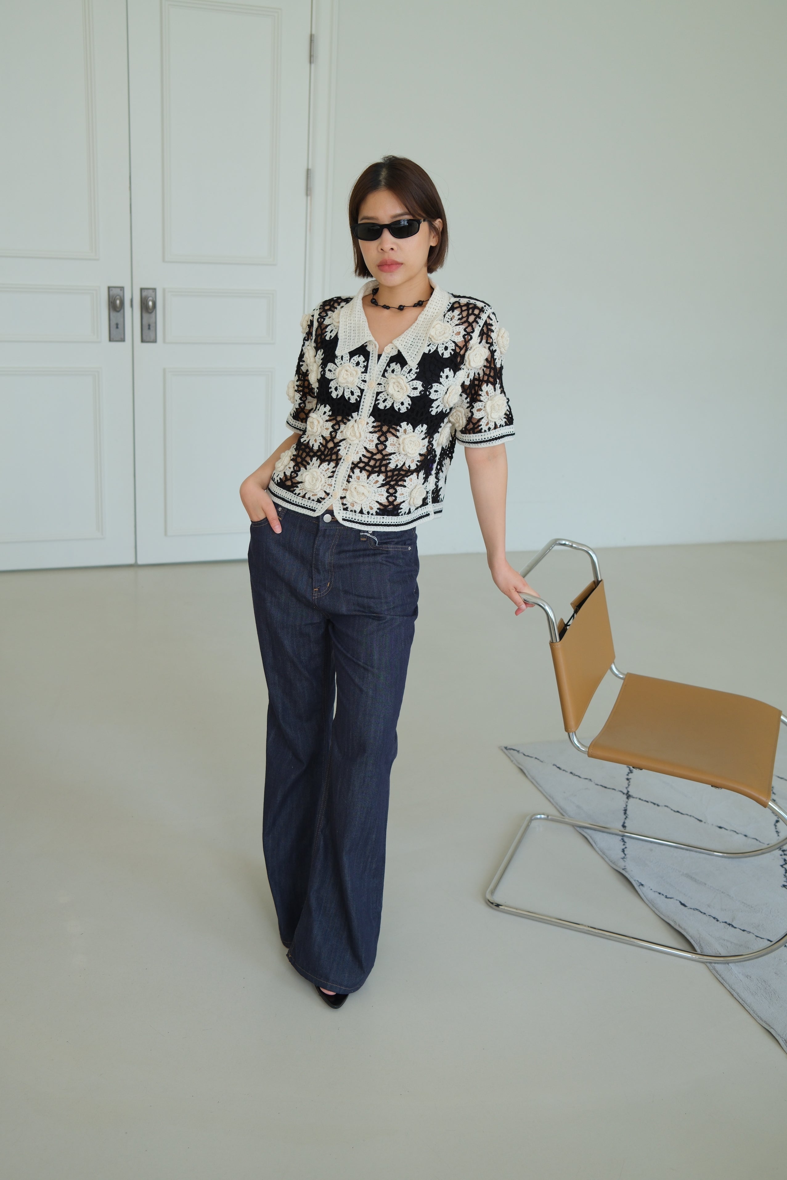 Porter high-rise flared jeans