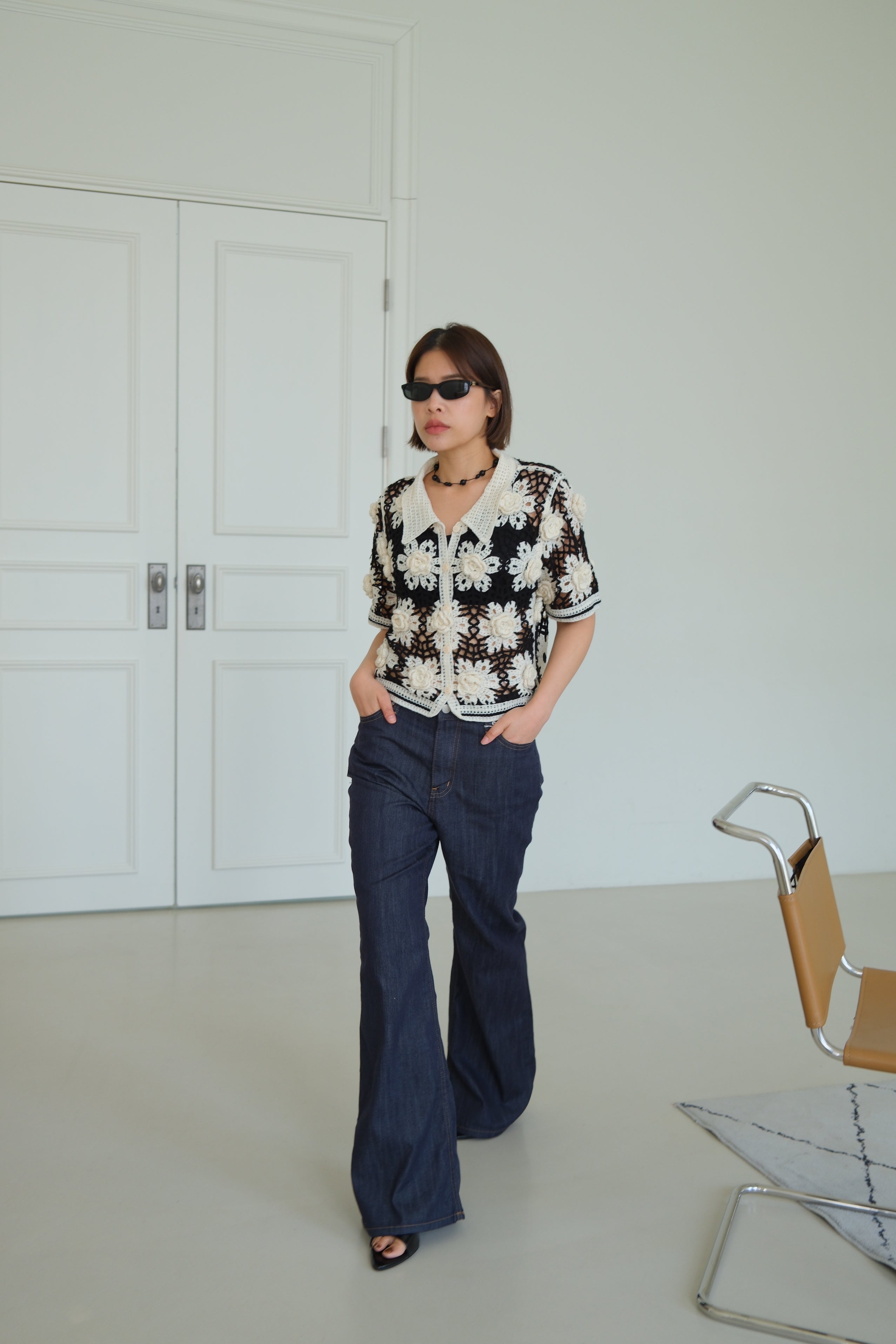 Porter high-rise flared jeans