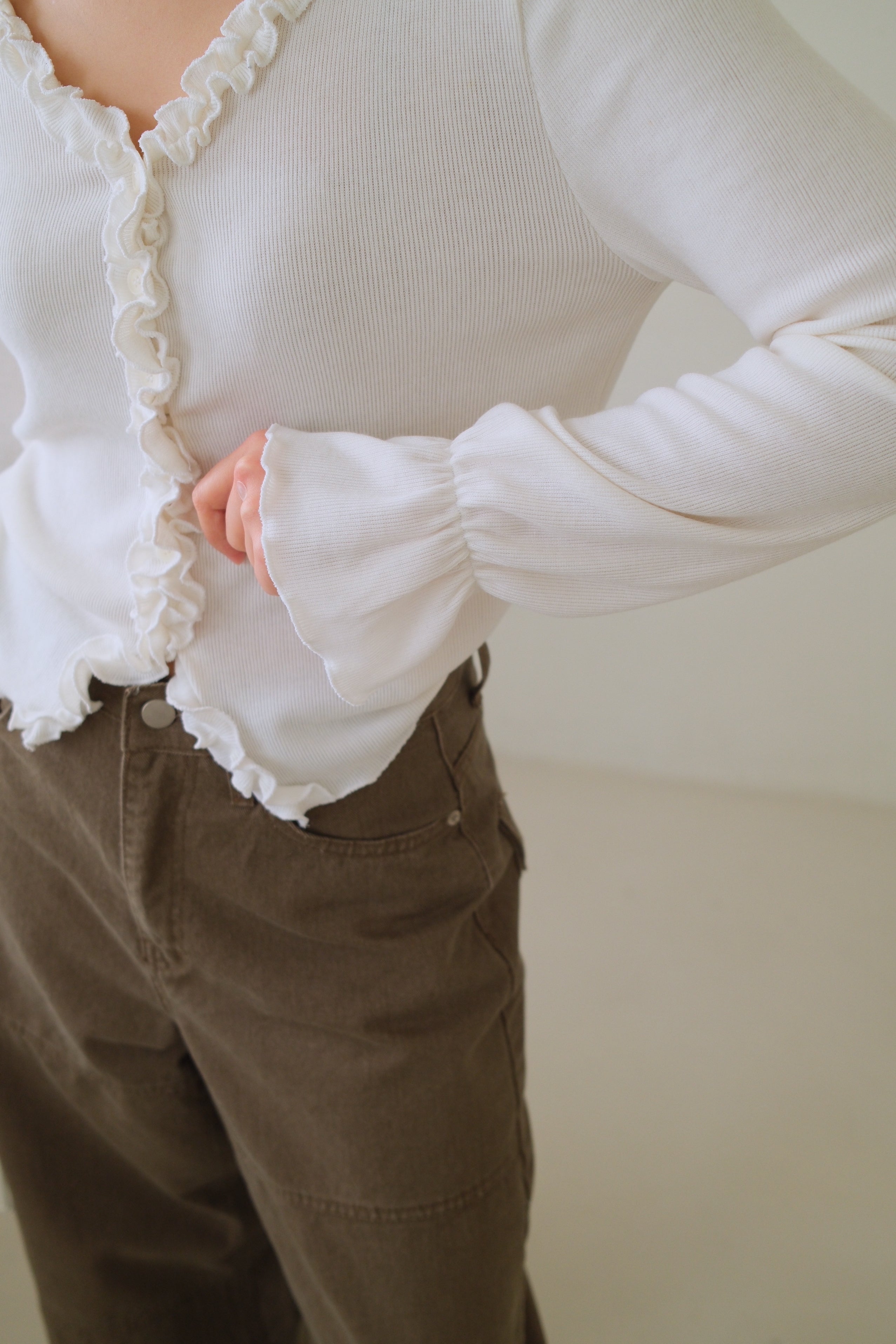 Rely frill hem cardigan