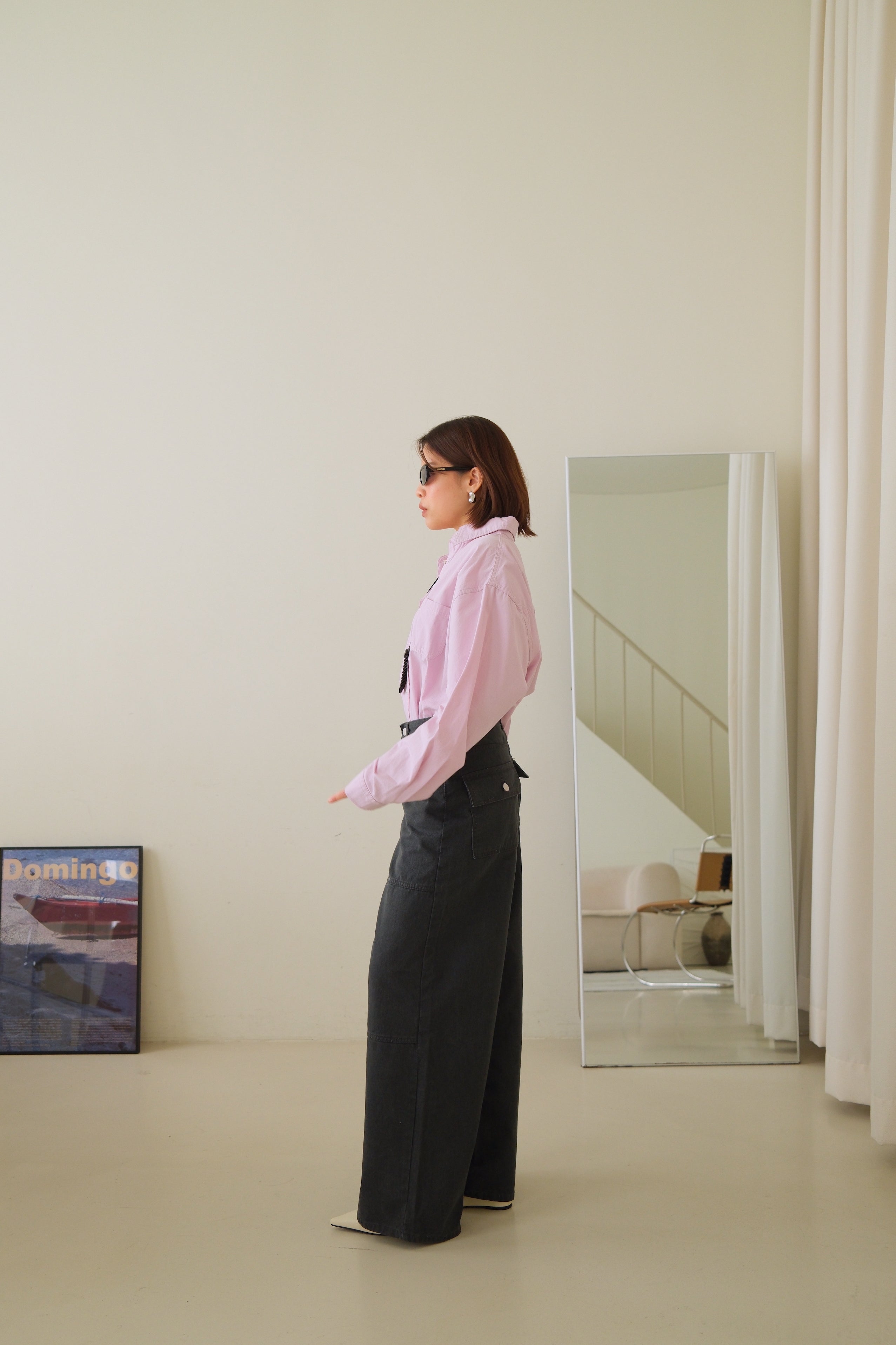 Mini pocket oversized shirt