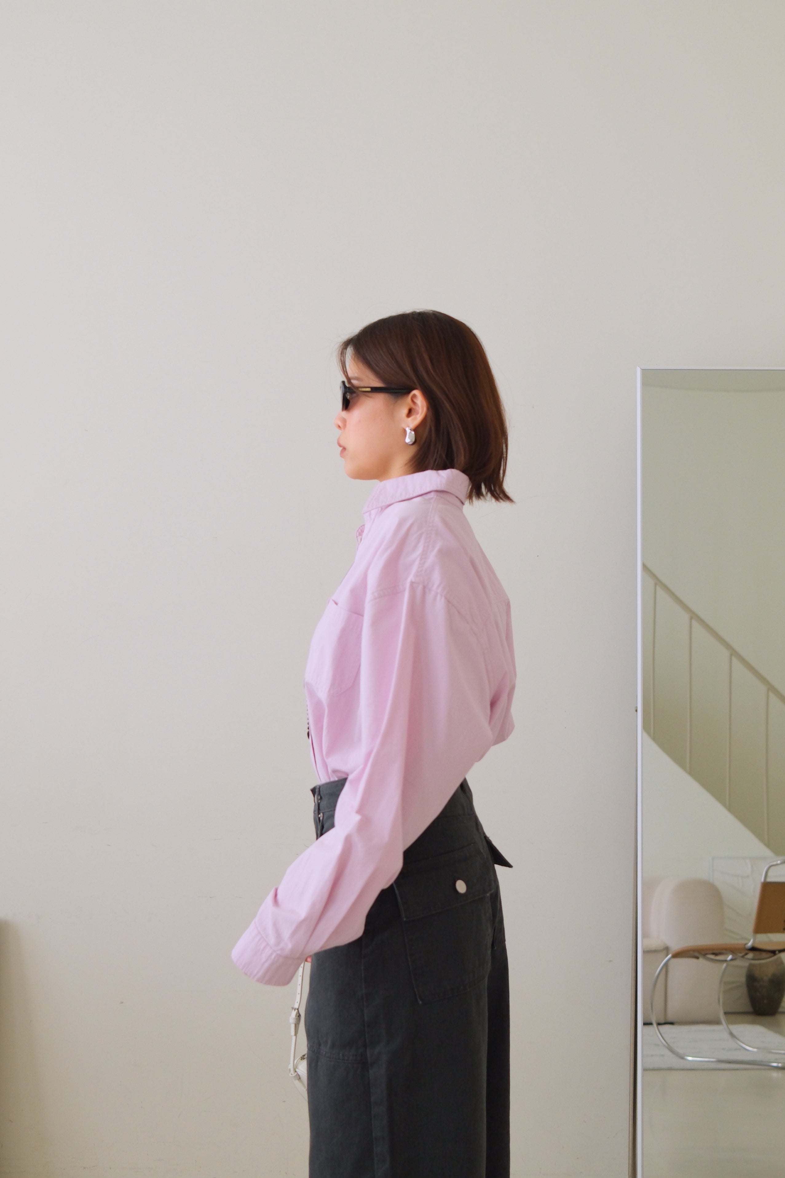 Mini pocket oversized shirt