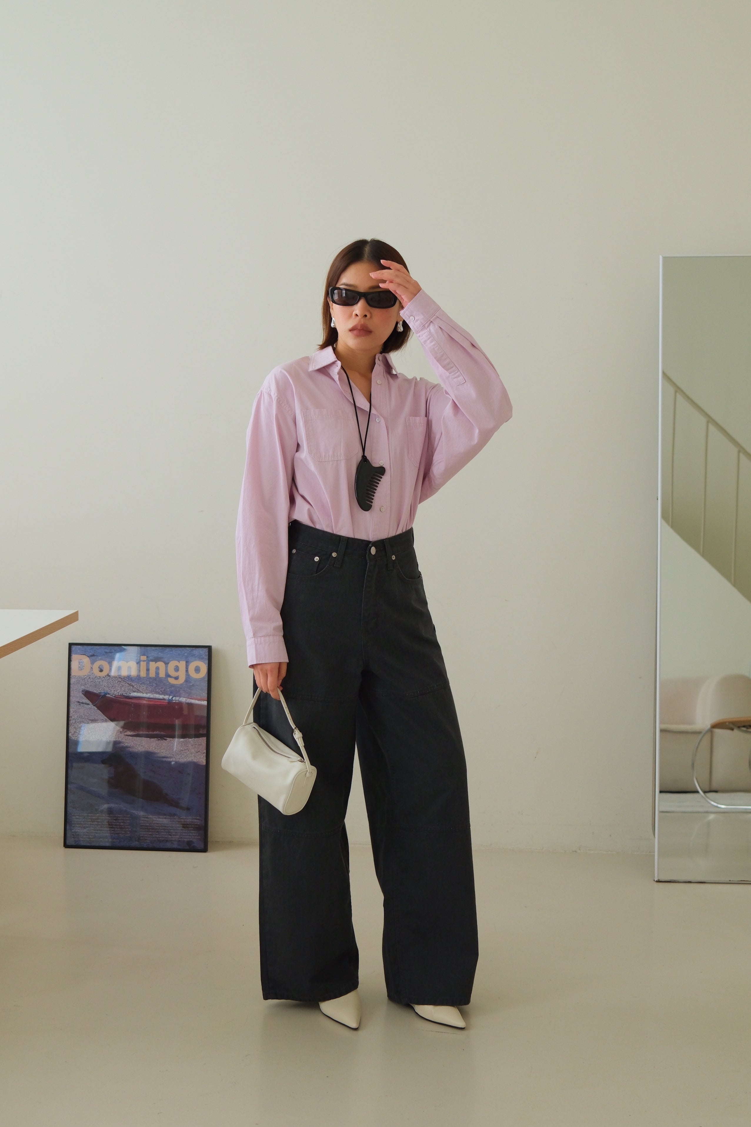 Mini pocket oversized shirt