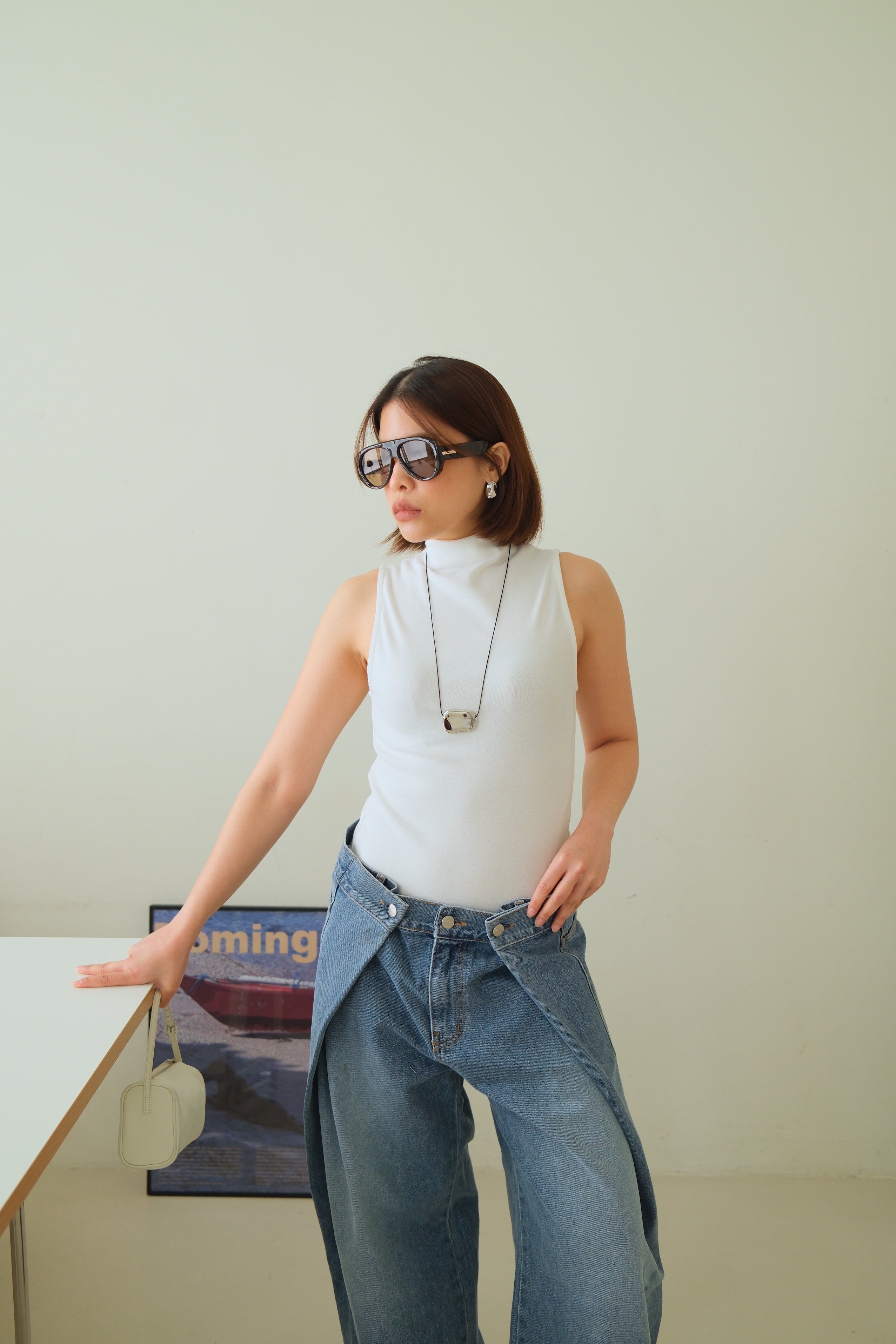 High neck tank top