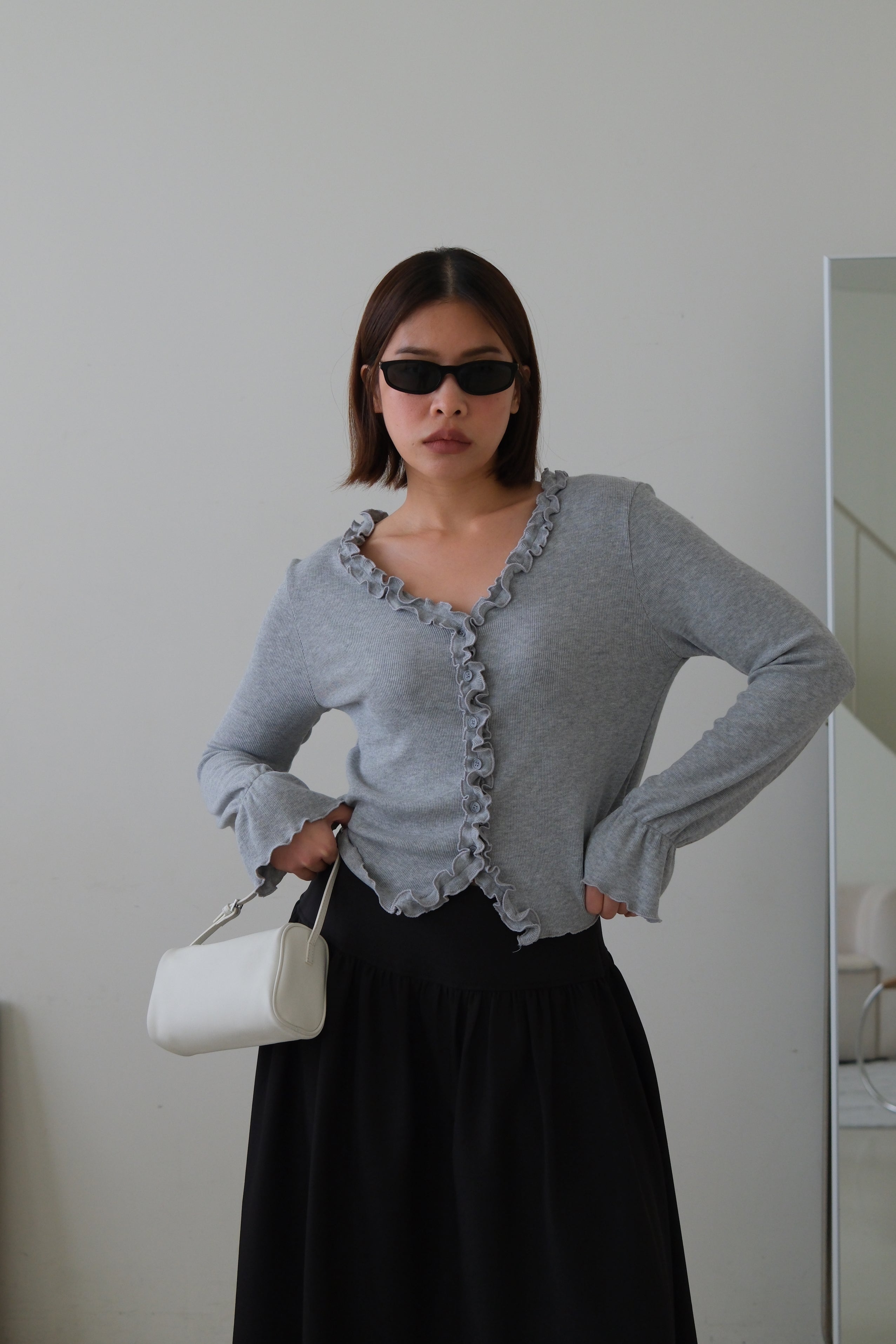 Rely frill hem cardigan