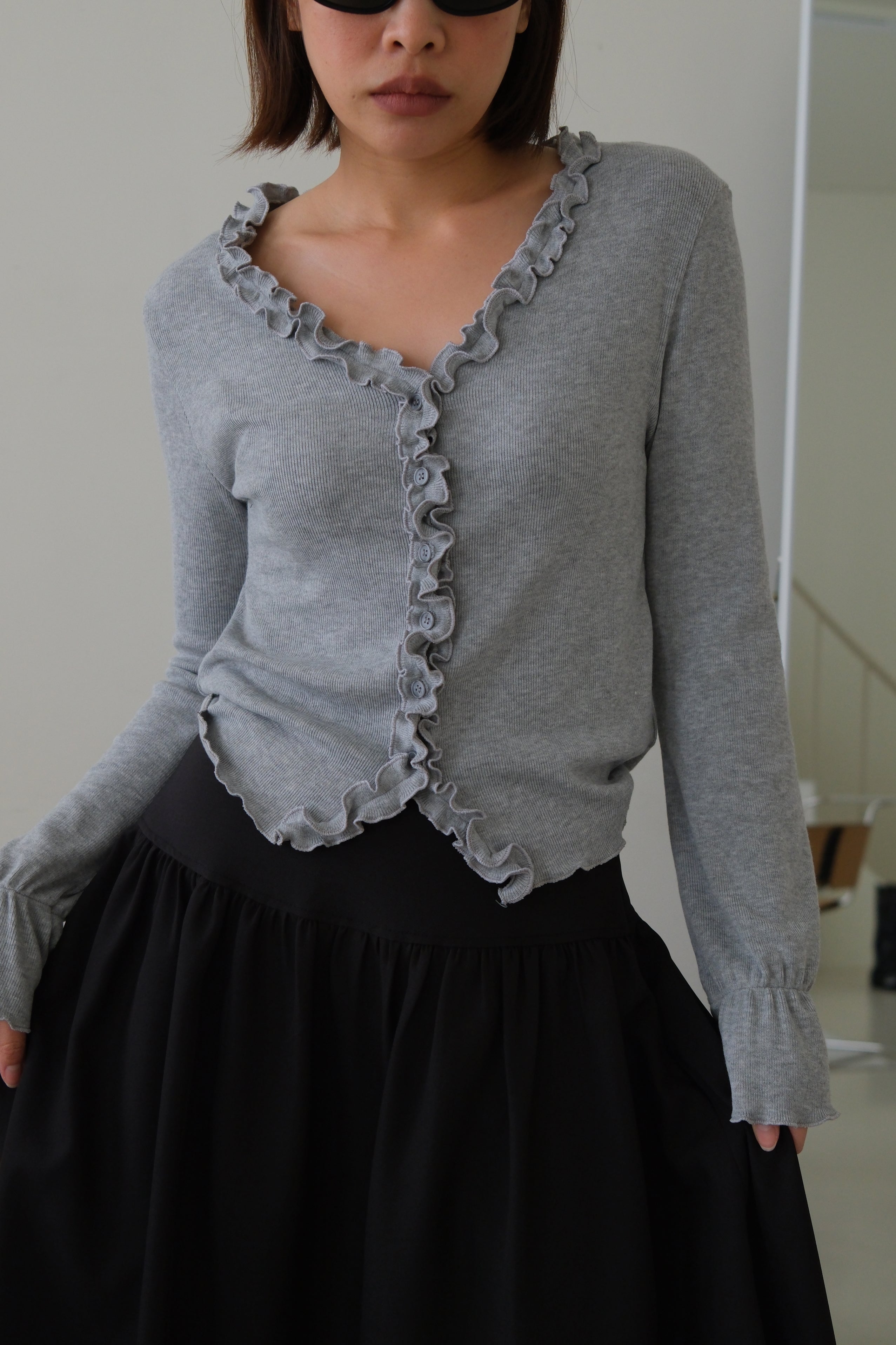 Rely frill hem cardigan