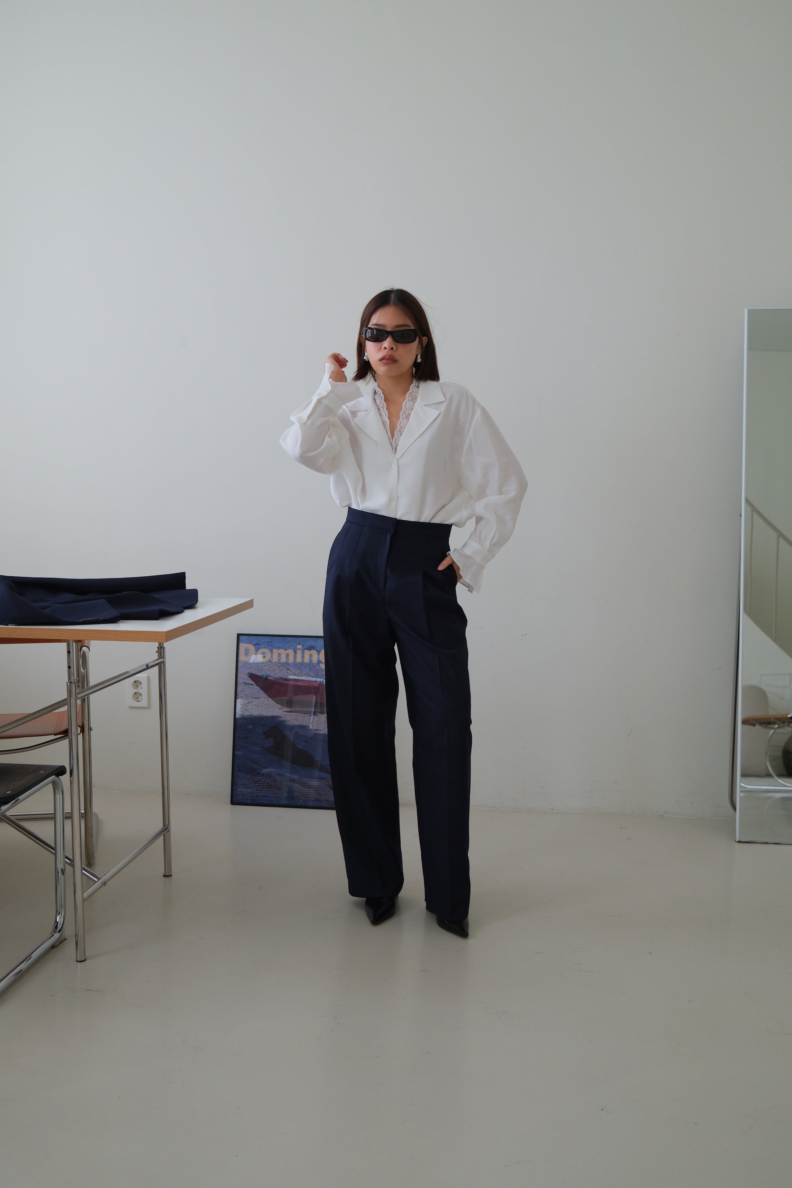 Koln highwaist pleated trousers