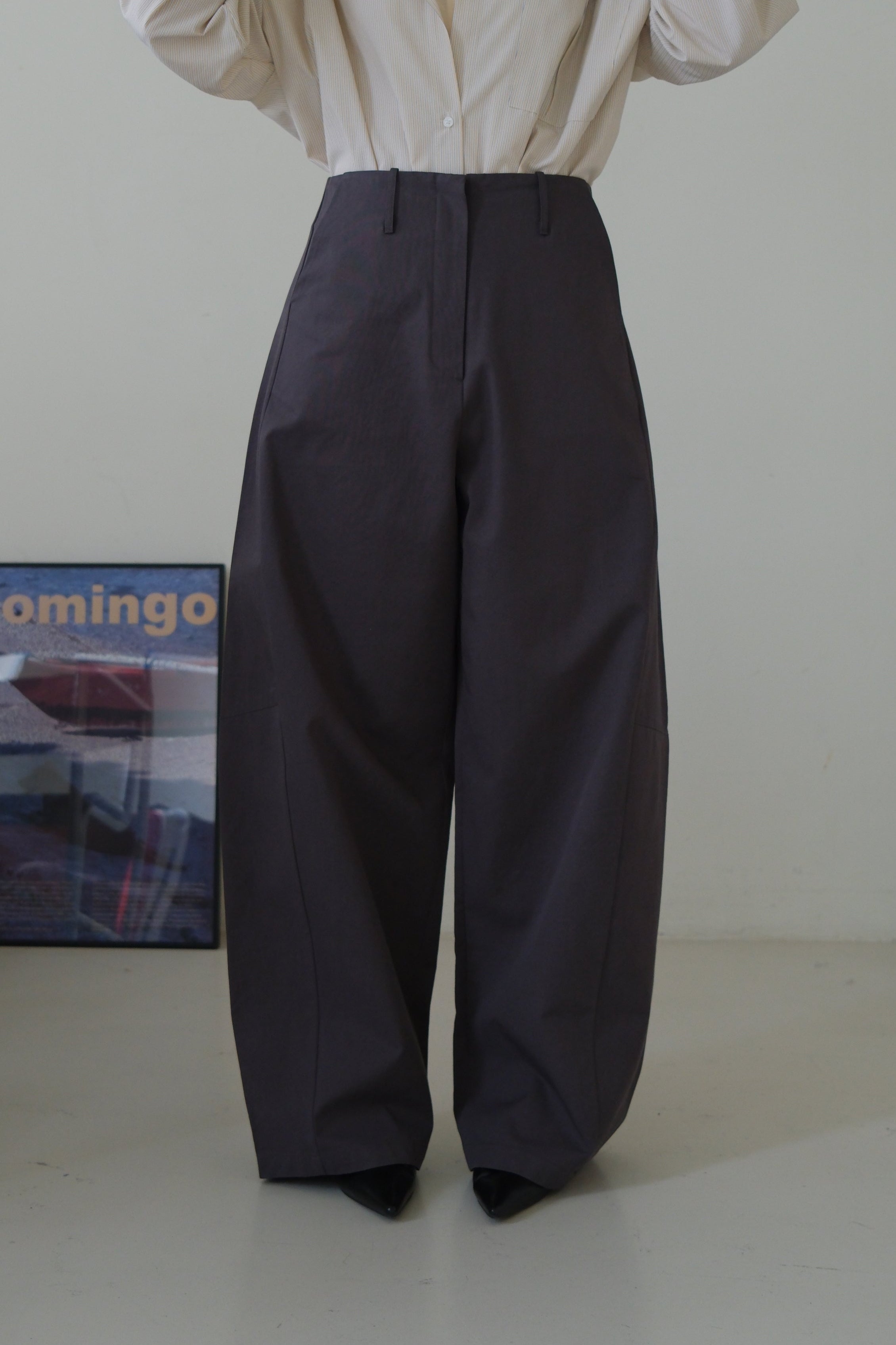 Nori high-waist curved pants