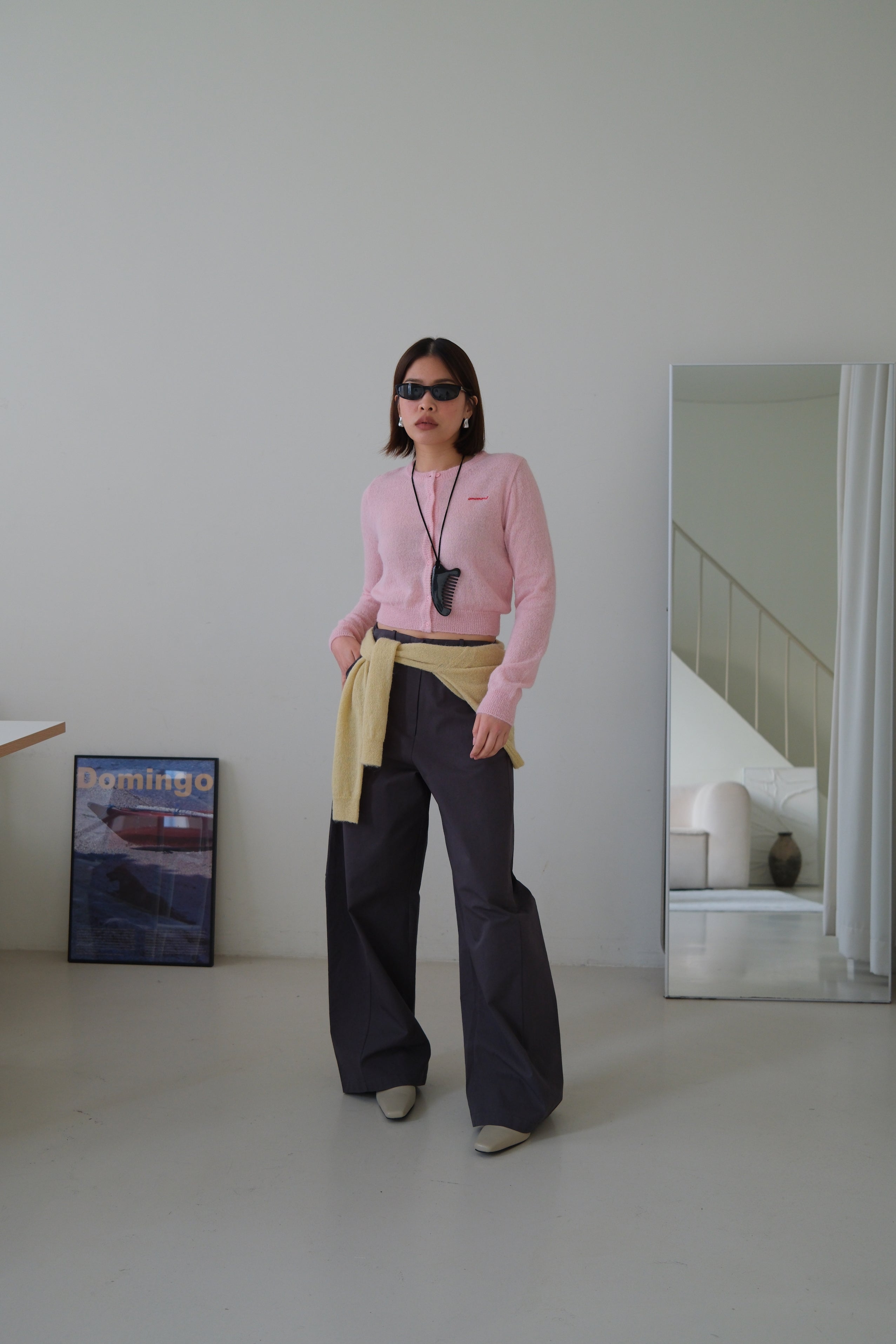 Alpaca crop cardigan