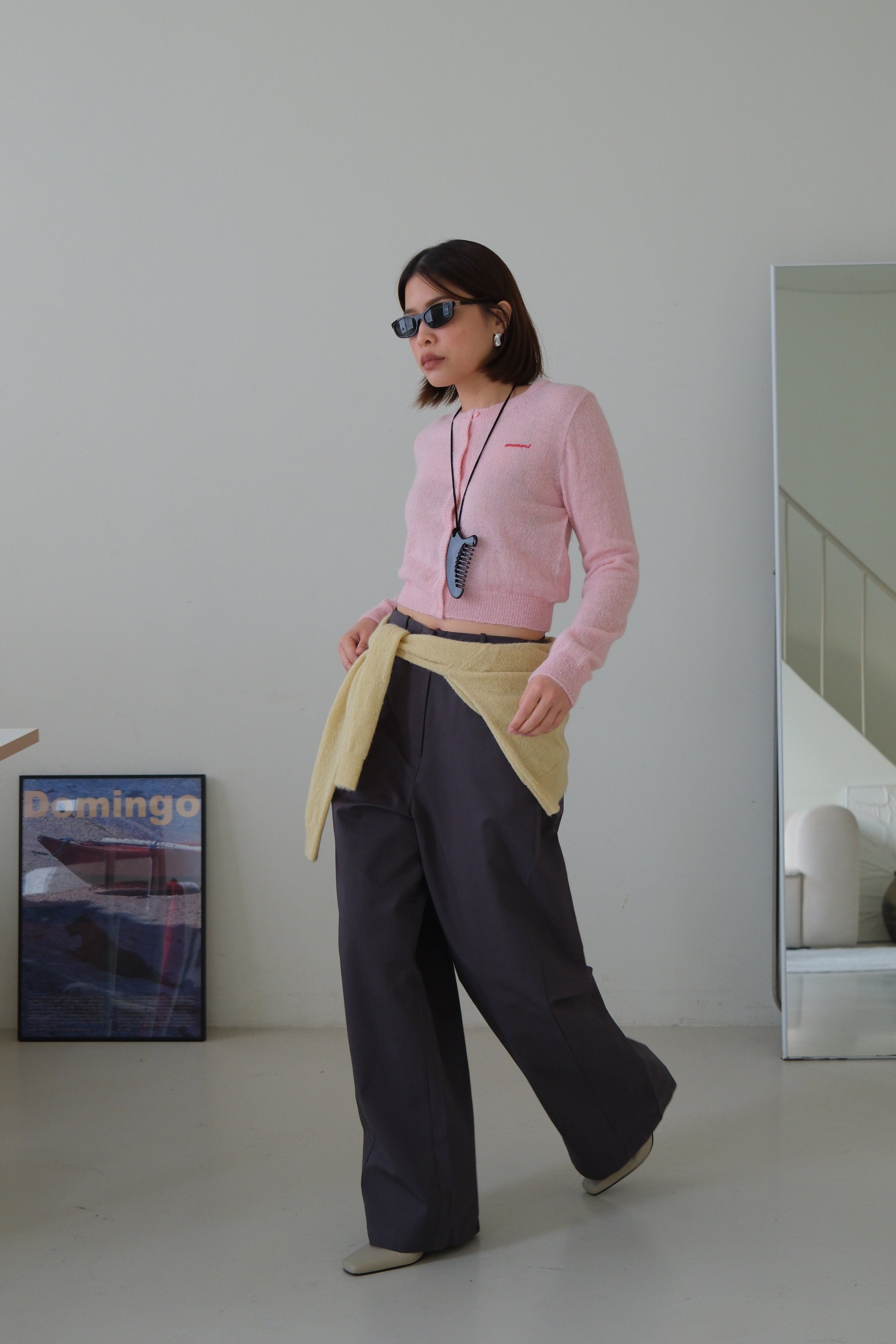 Alpaca crop cardigan