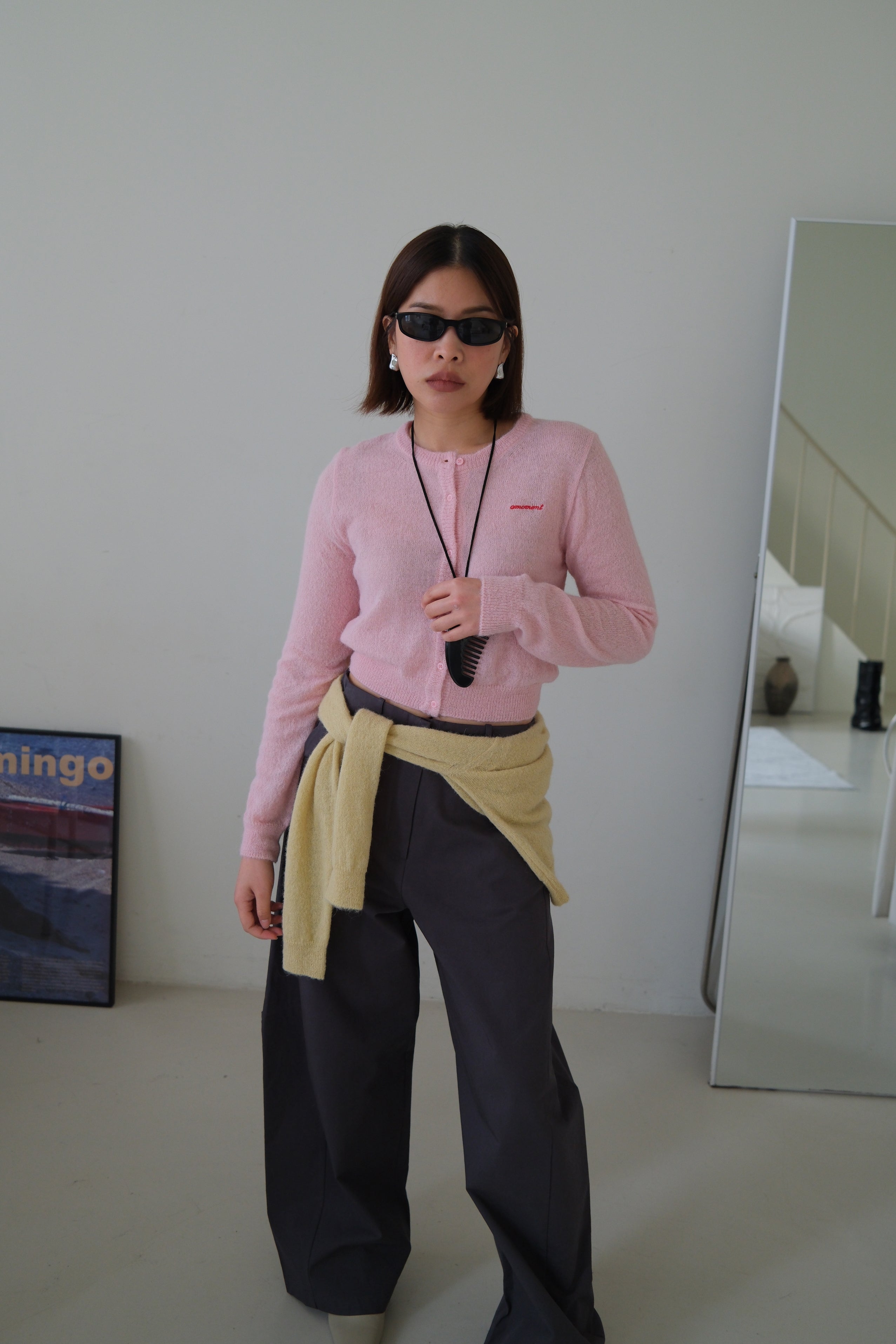 Alpaca crop cardigan