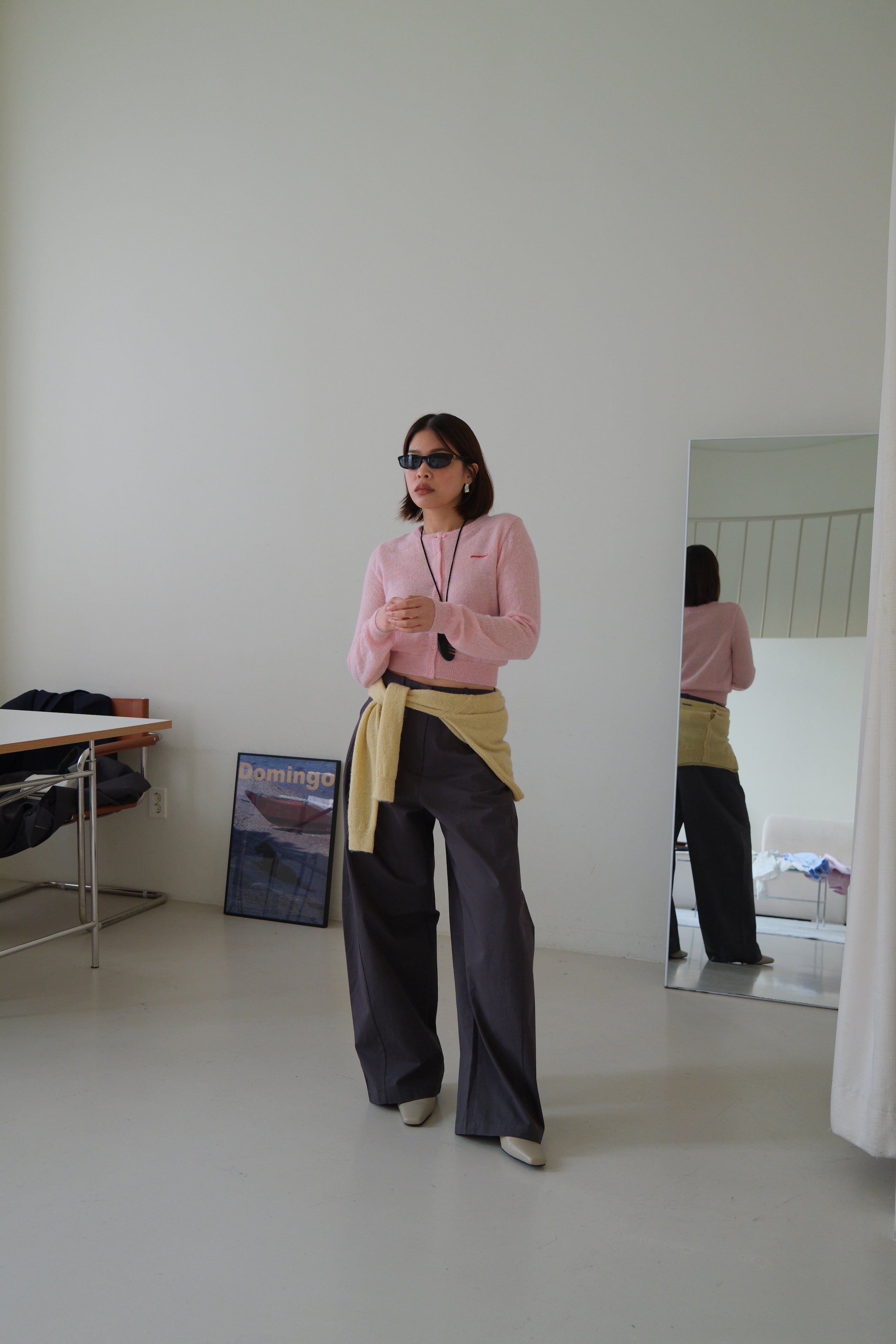 Alpaca crop cardigan