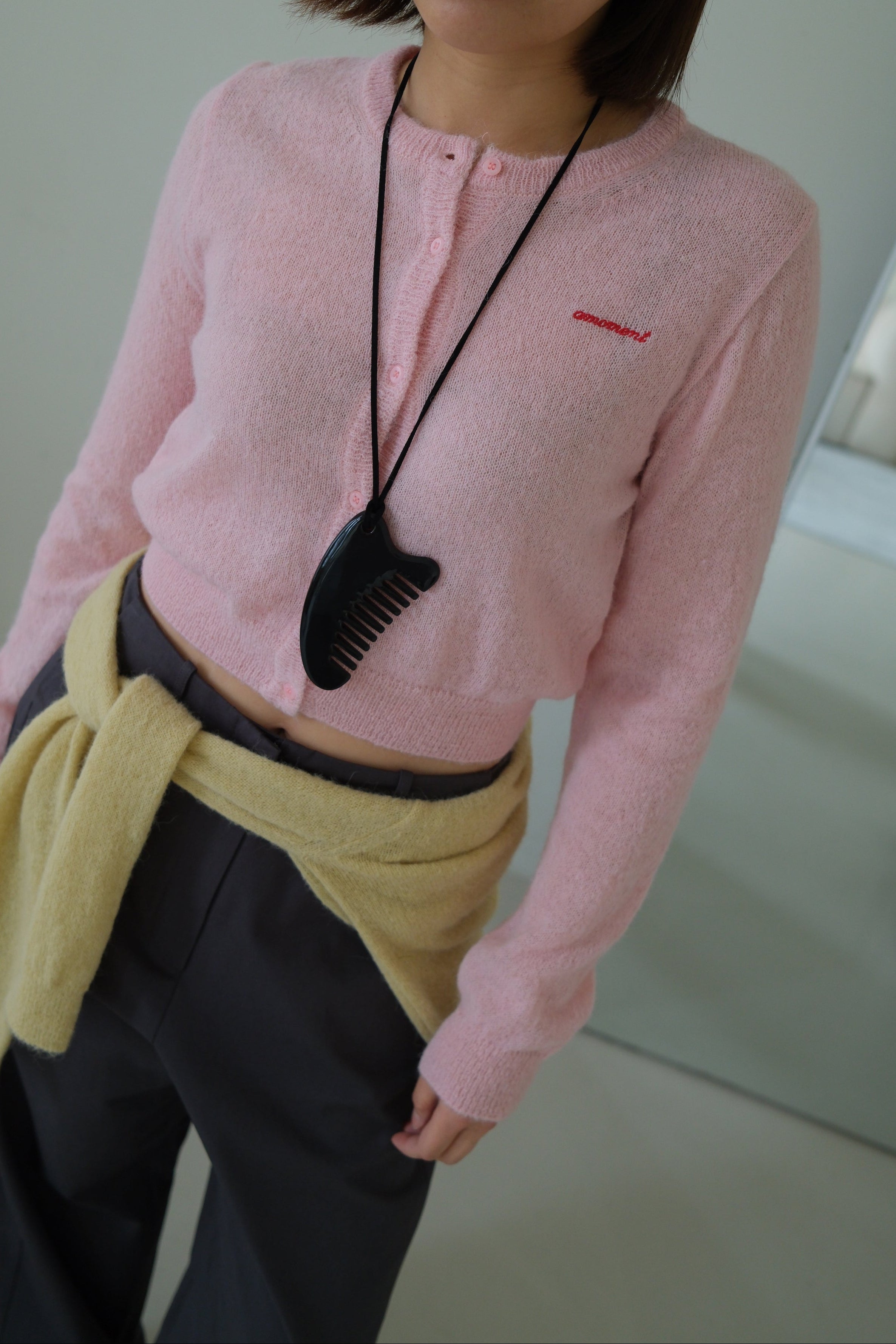 Alpaca crop cardigan