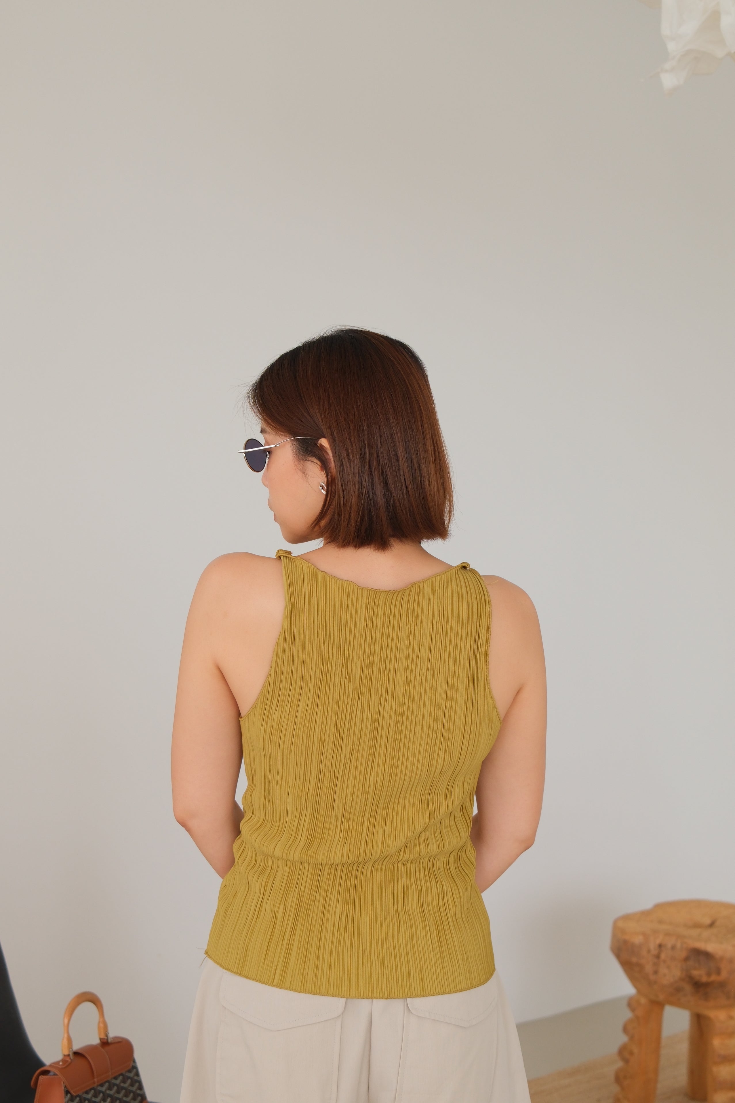 Pleated Muse Halter Top