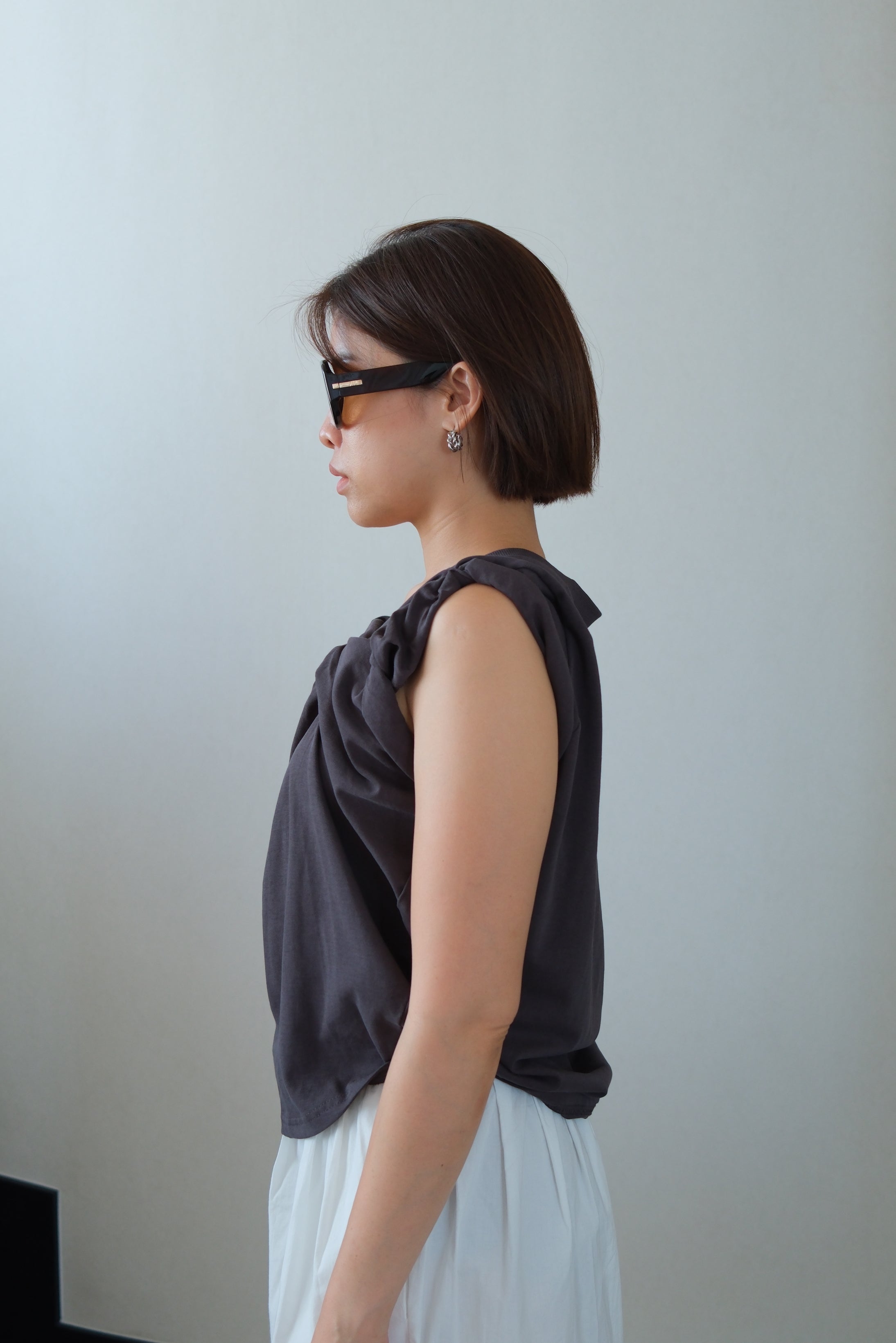 Morrow 2-Way Rolled Sleeve Top