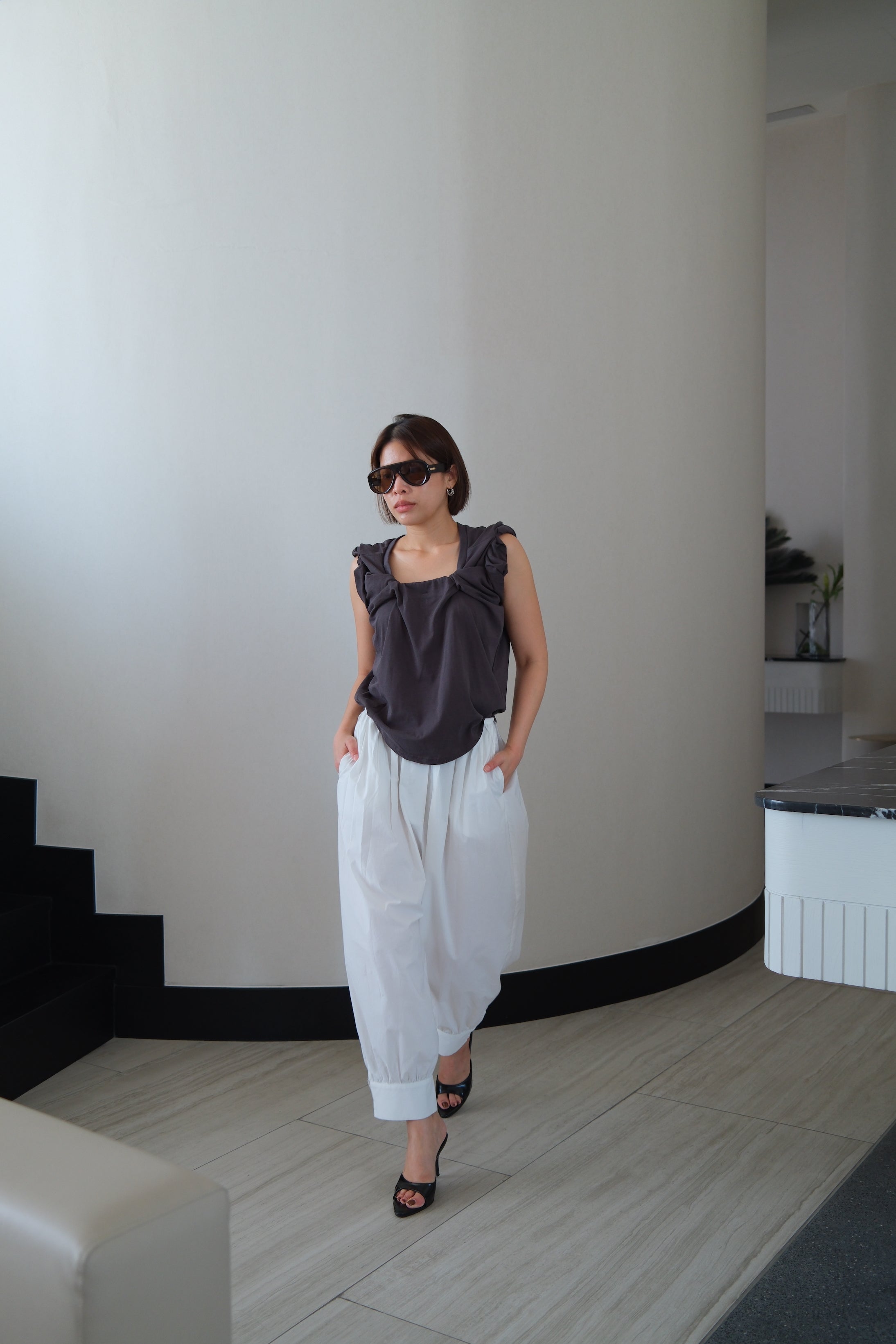 Morrow 2-Way Rolled Sleeve Top