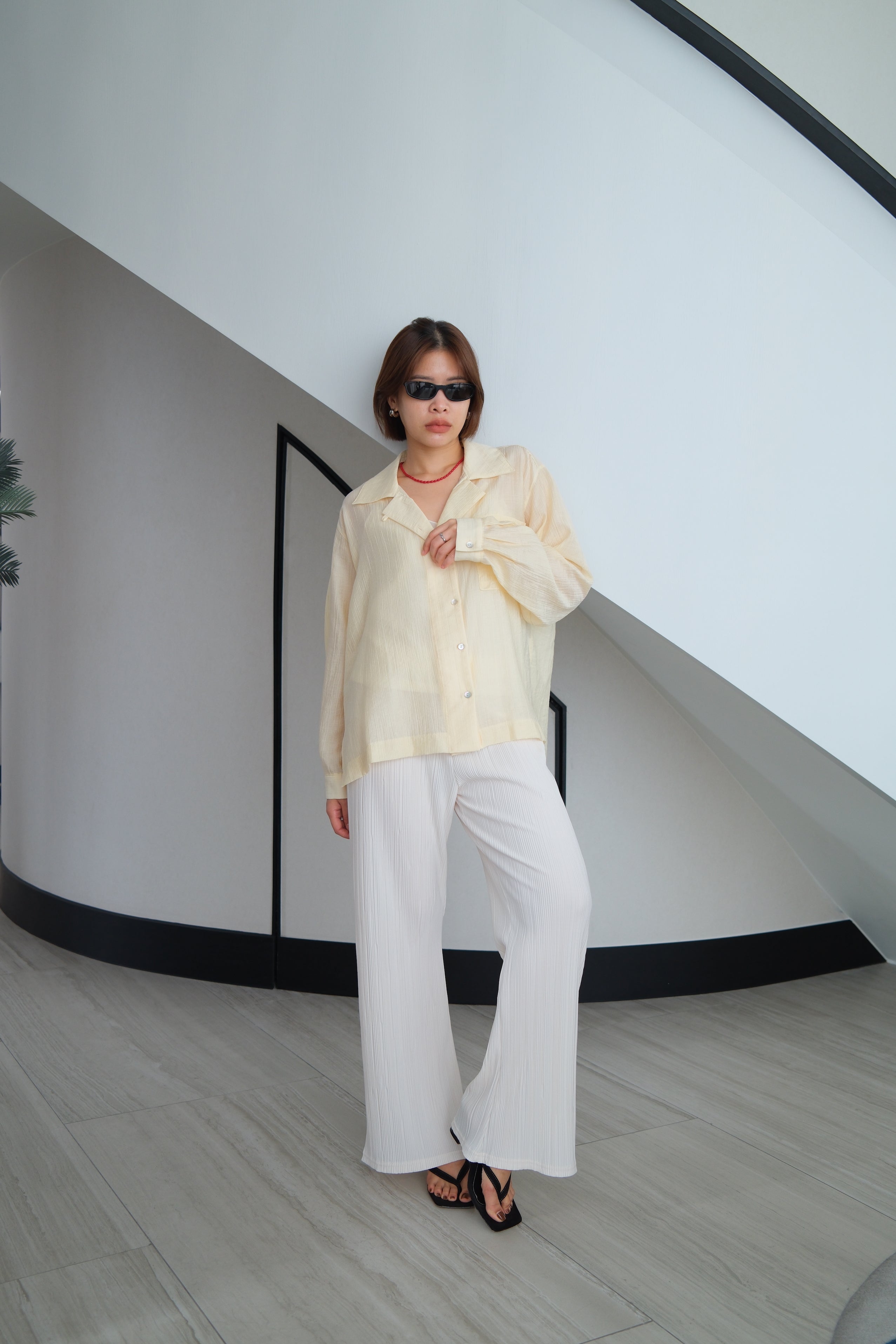 Hanni Pleated Flare Pants