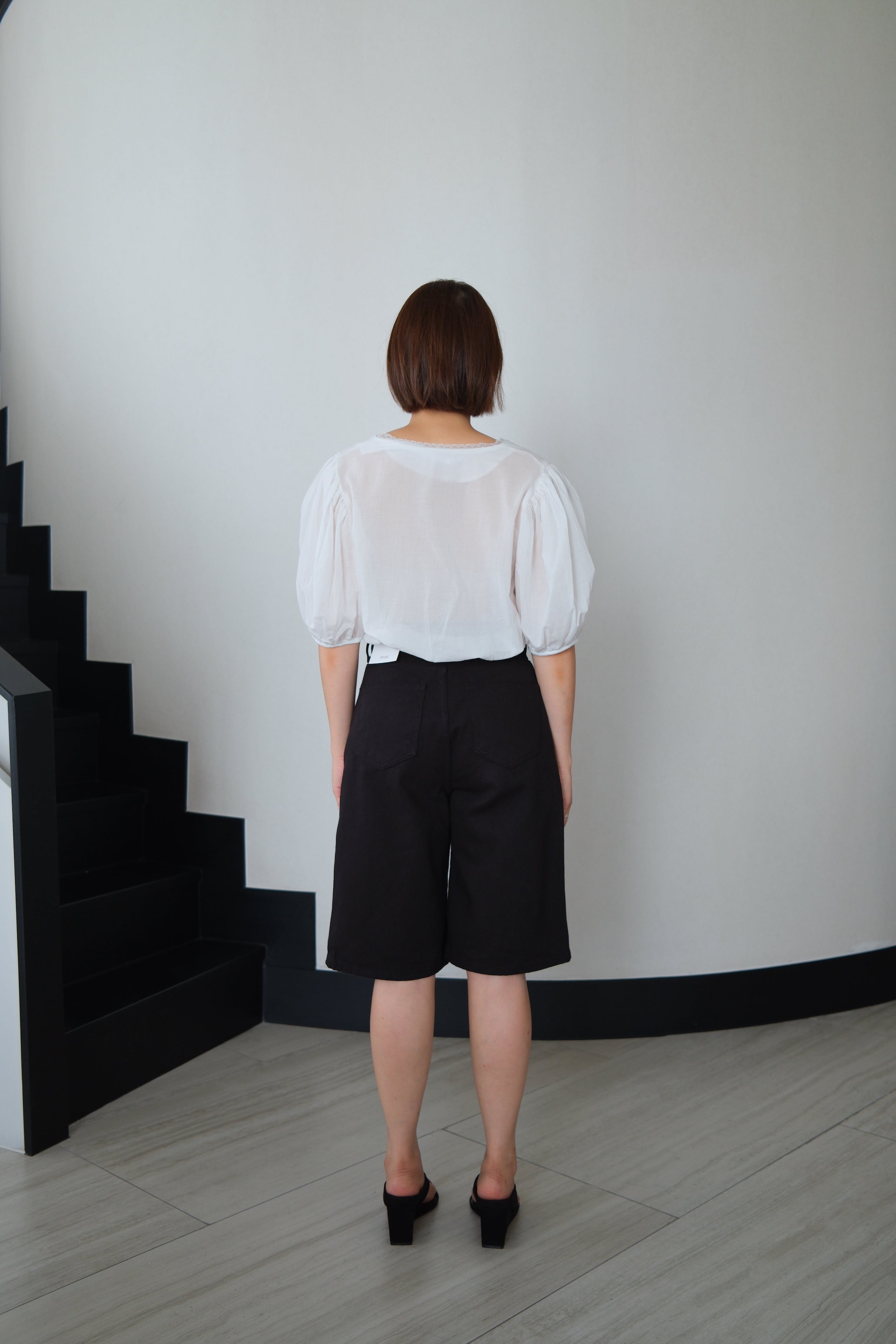 Colette Puff sleeve crop Blouse
