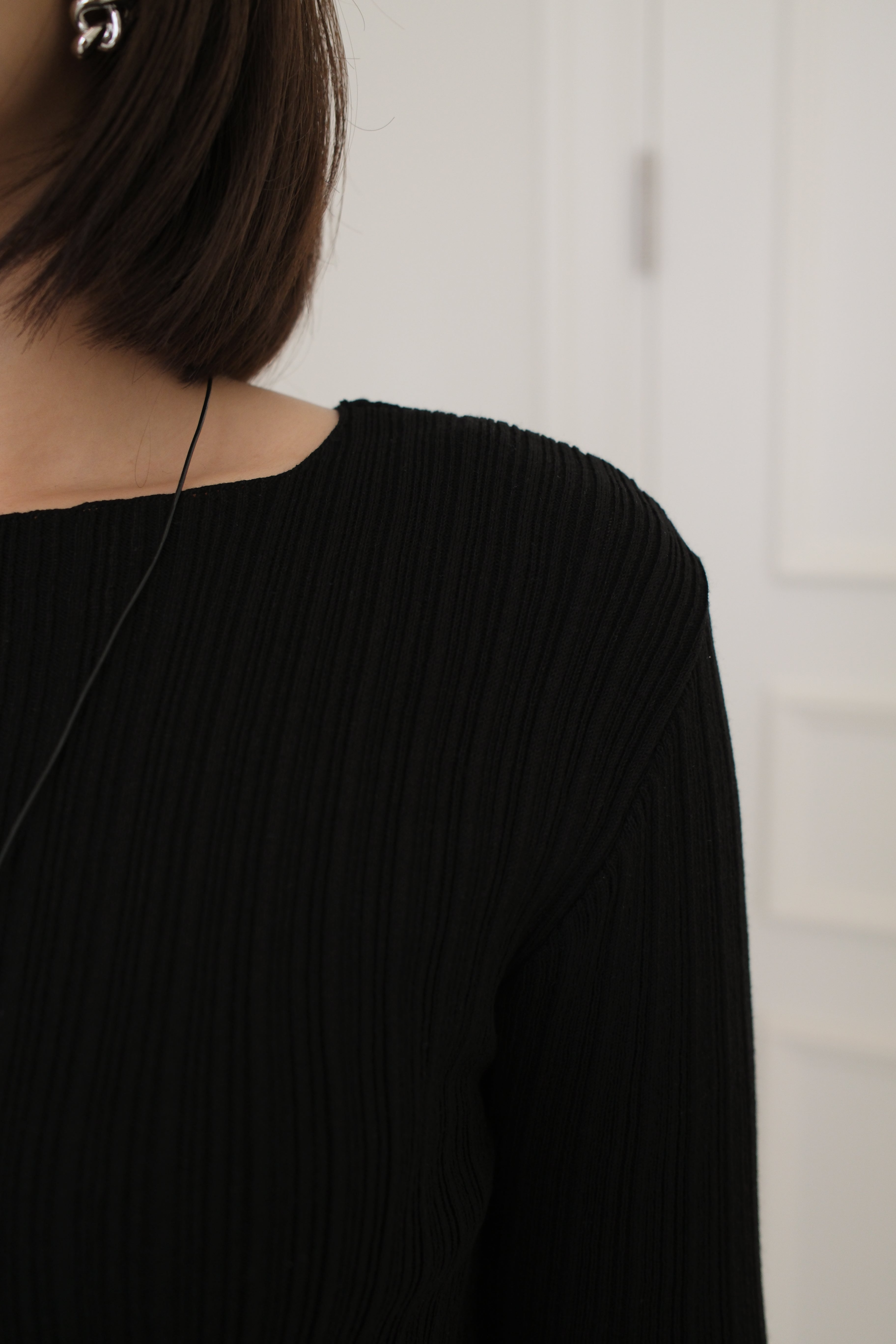 pleated cotton short-sleeve tee