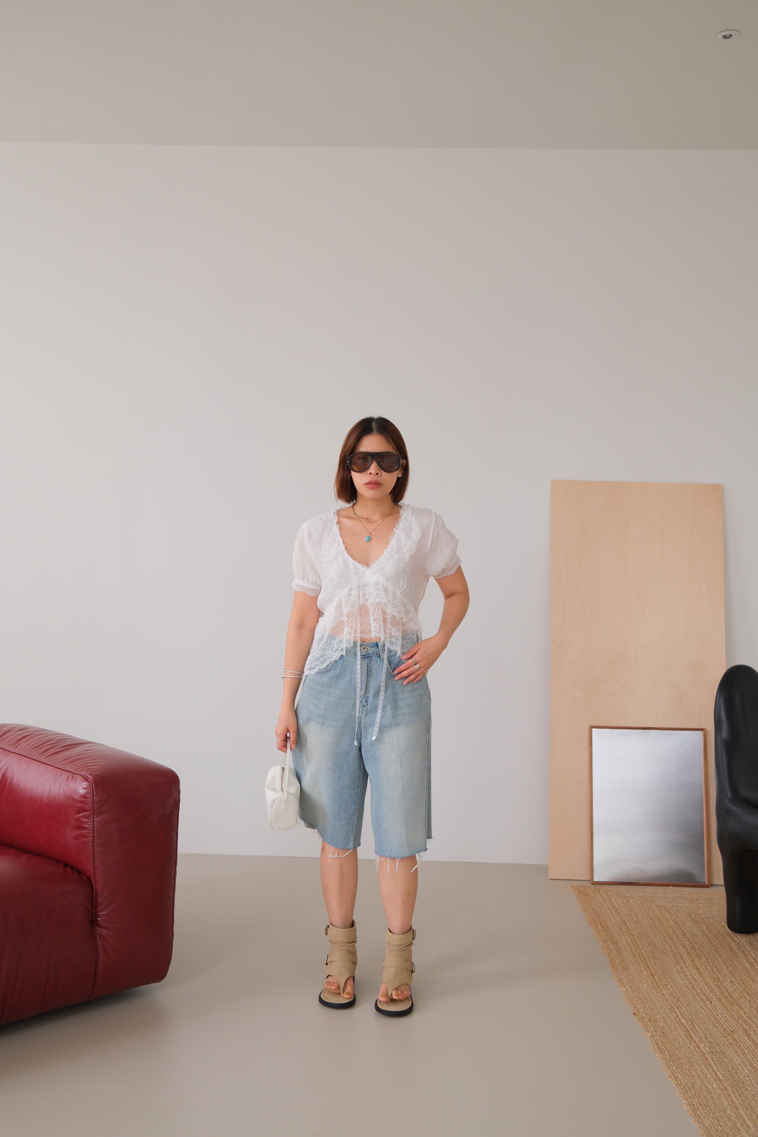 Chloe Lace V-Neck Blouse