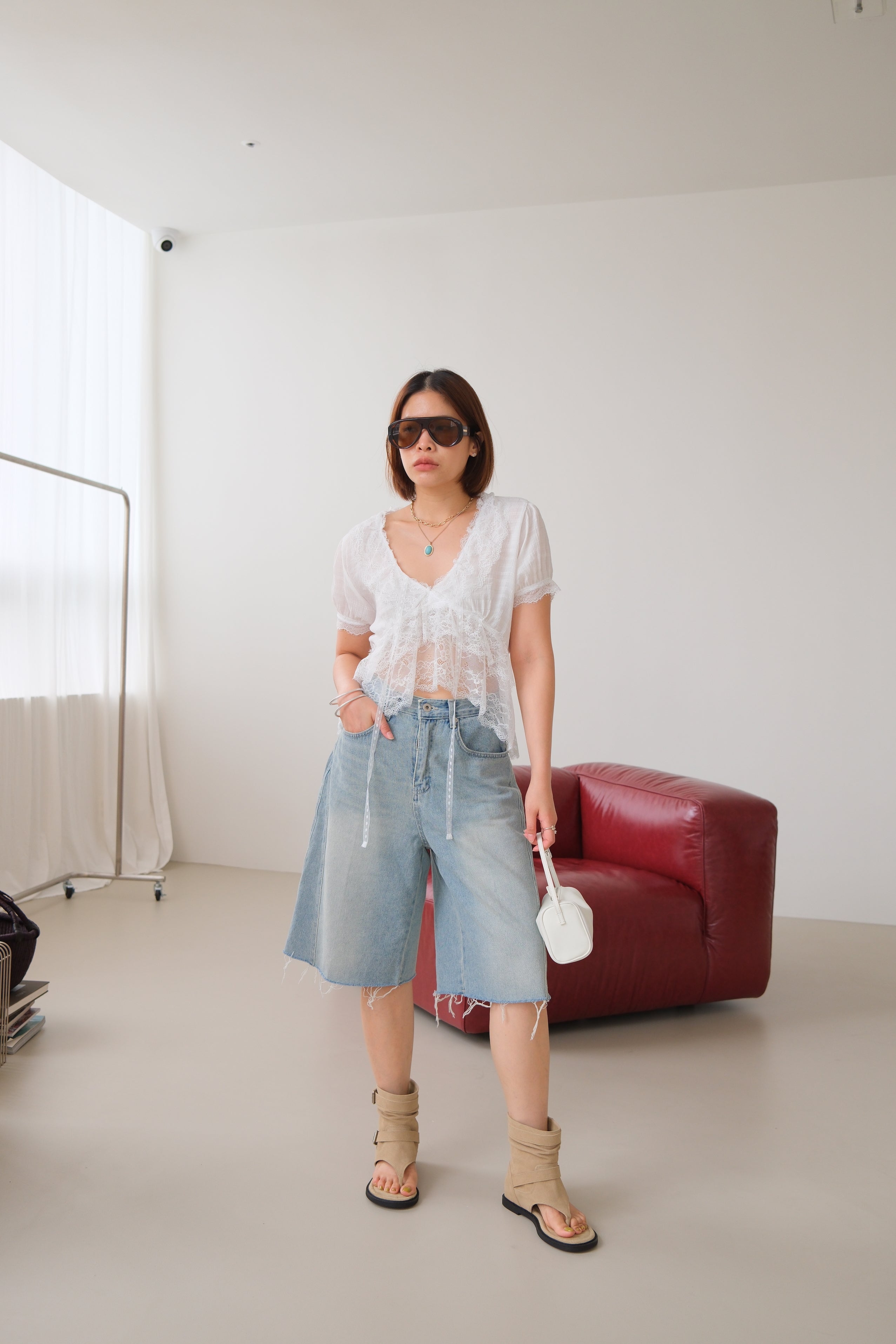 Chloe Lace V-Neck Blouse