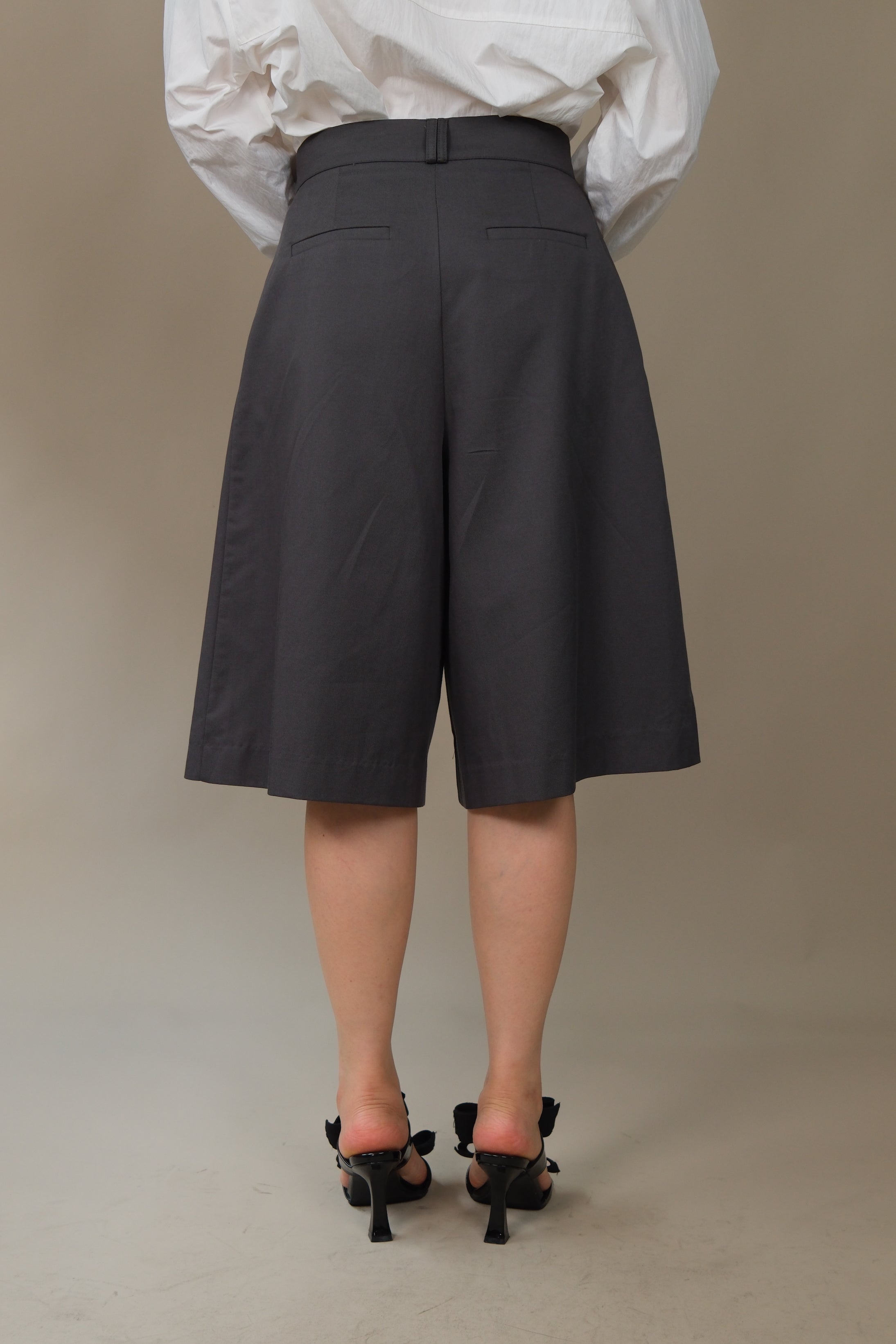 Merf High-rise pleated skorts