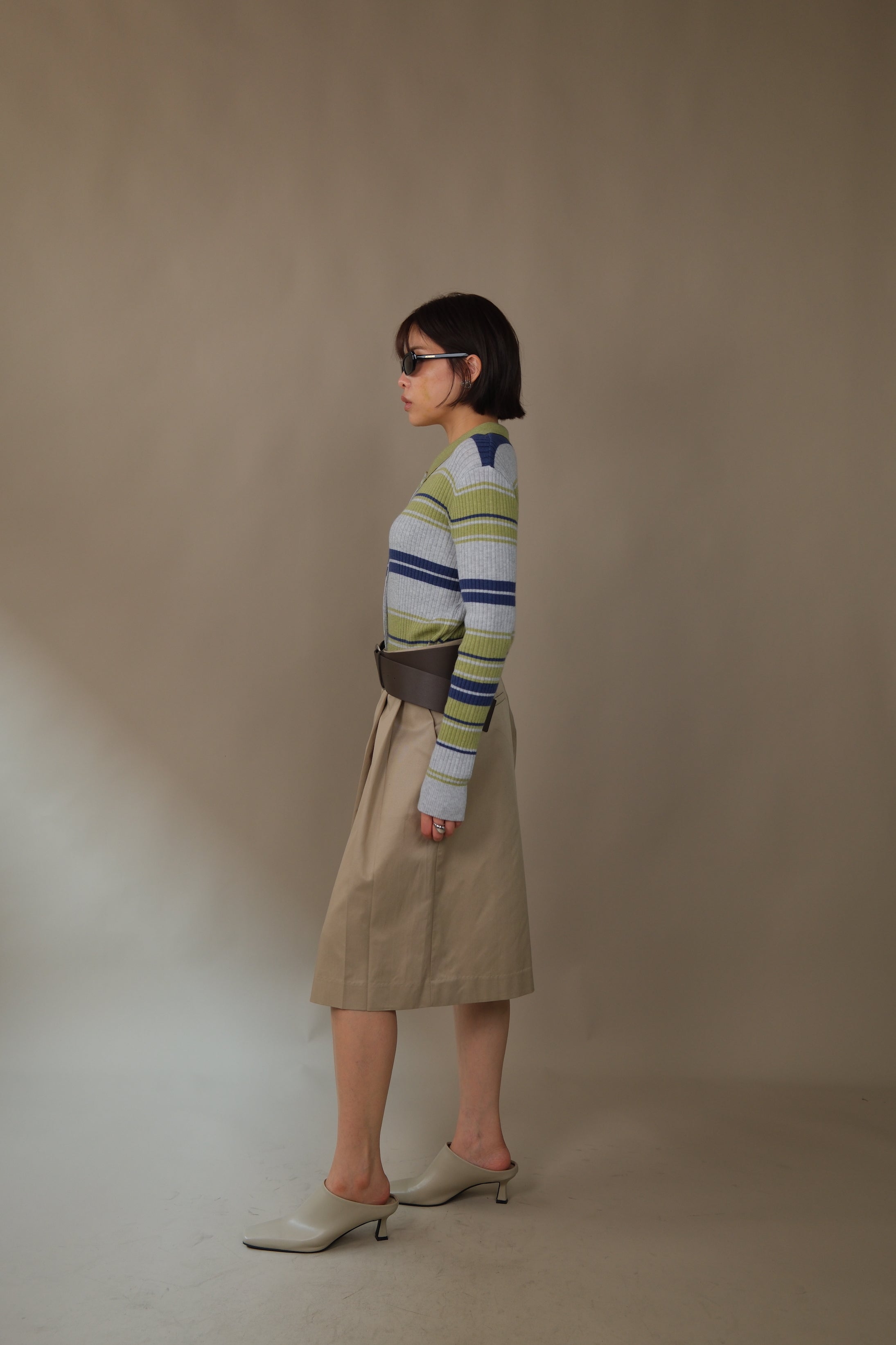 Bonbon striped knit cardigan