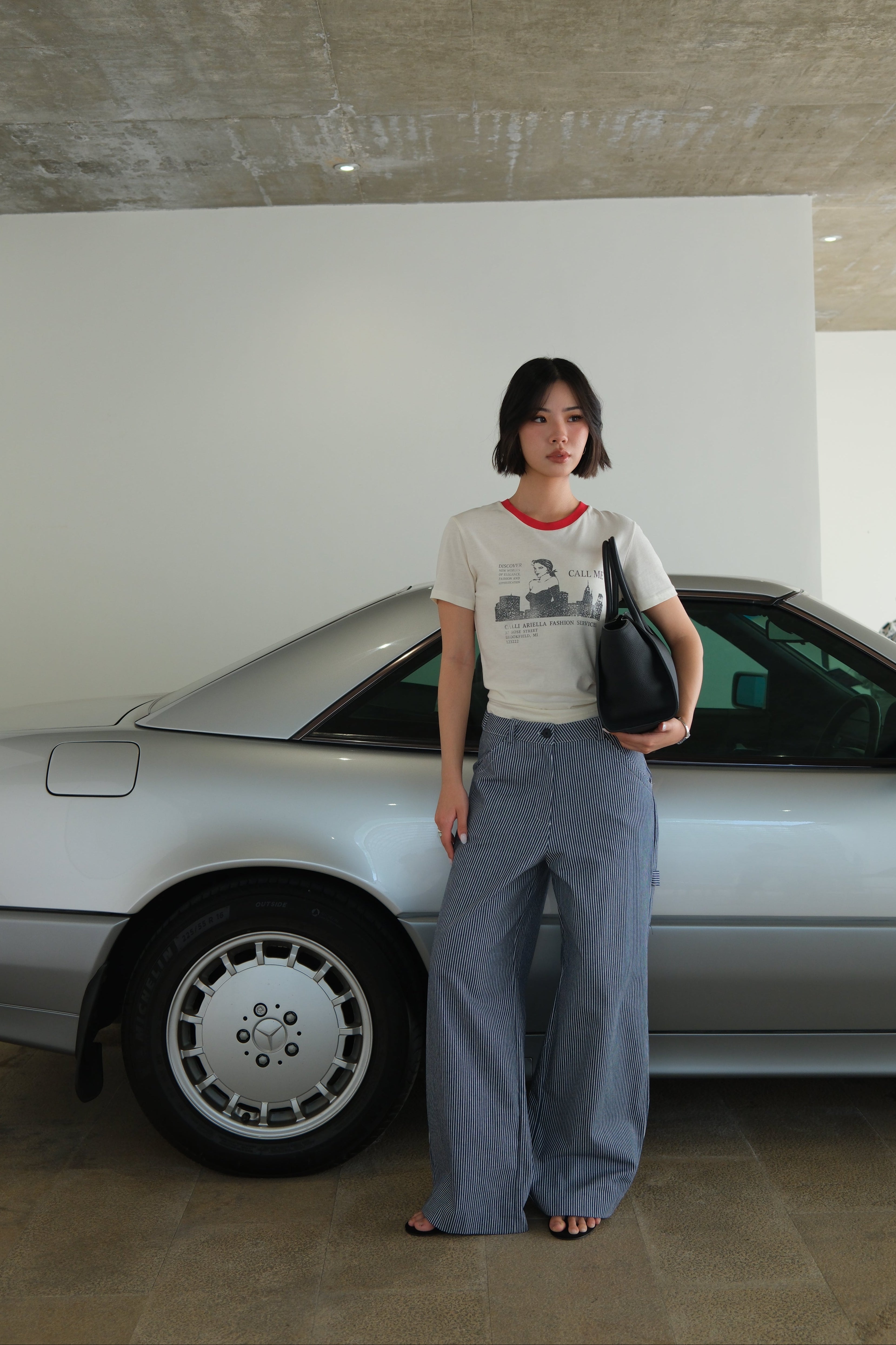 Loen Carpenter Stripe denim pants