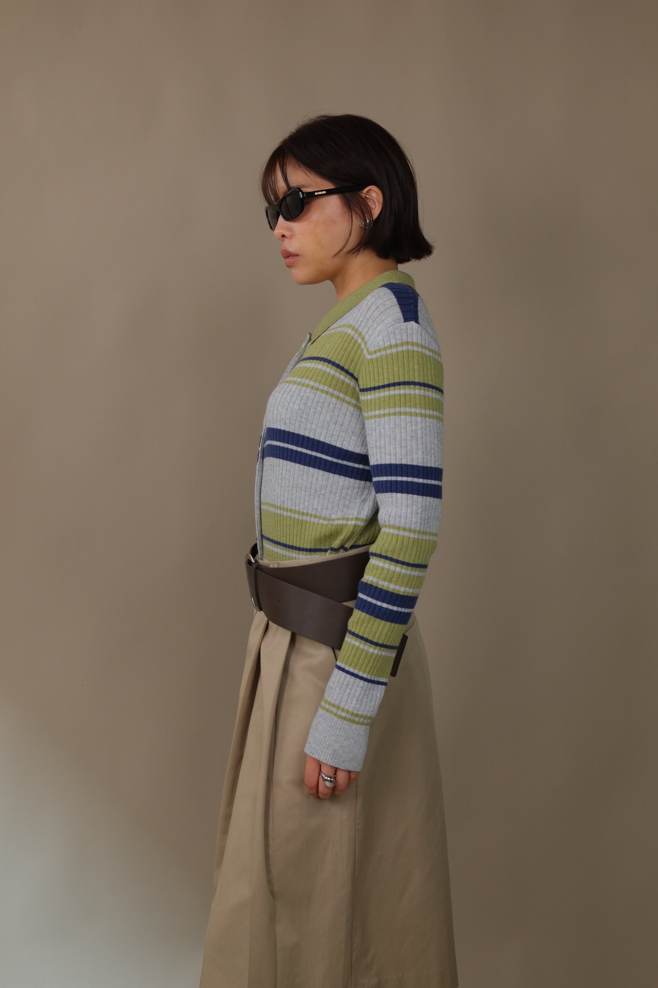 Bonbon striped knit cardigan