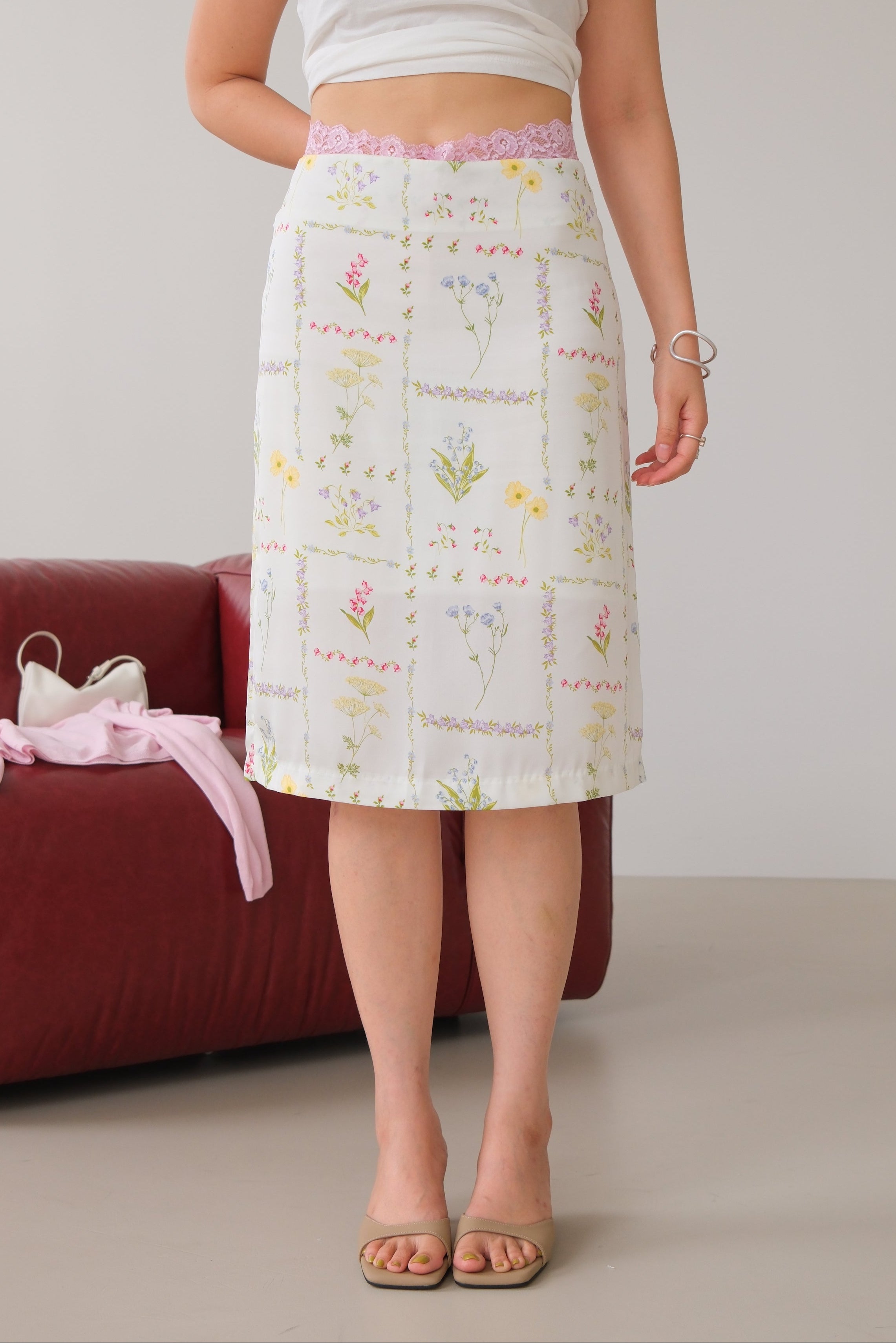 Glance Floral Pencil Skirt