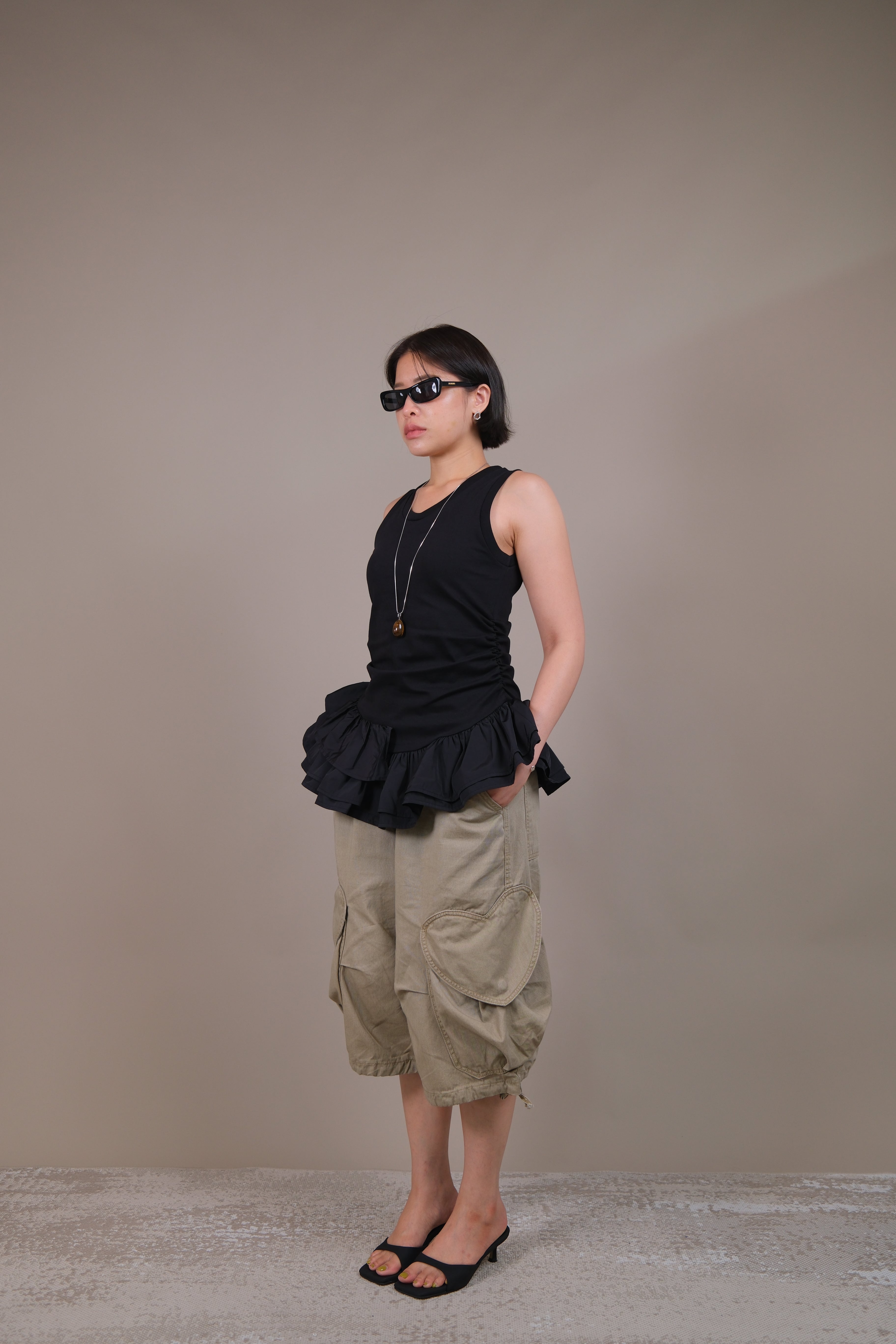 Capri Ruffled Ruched Tank