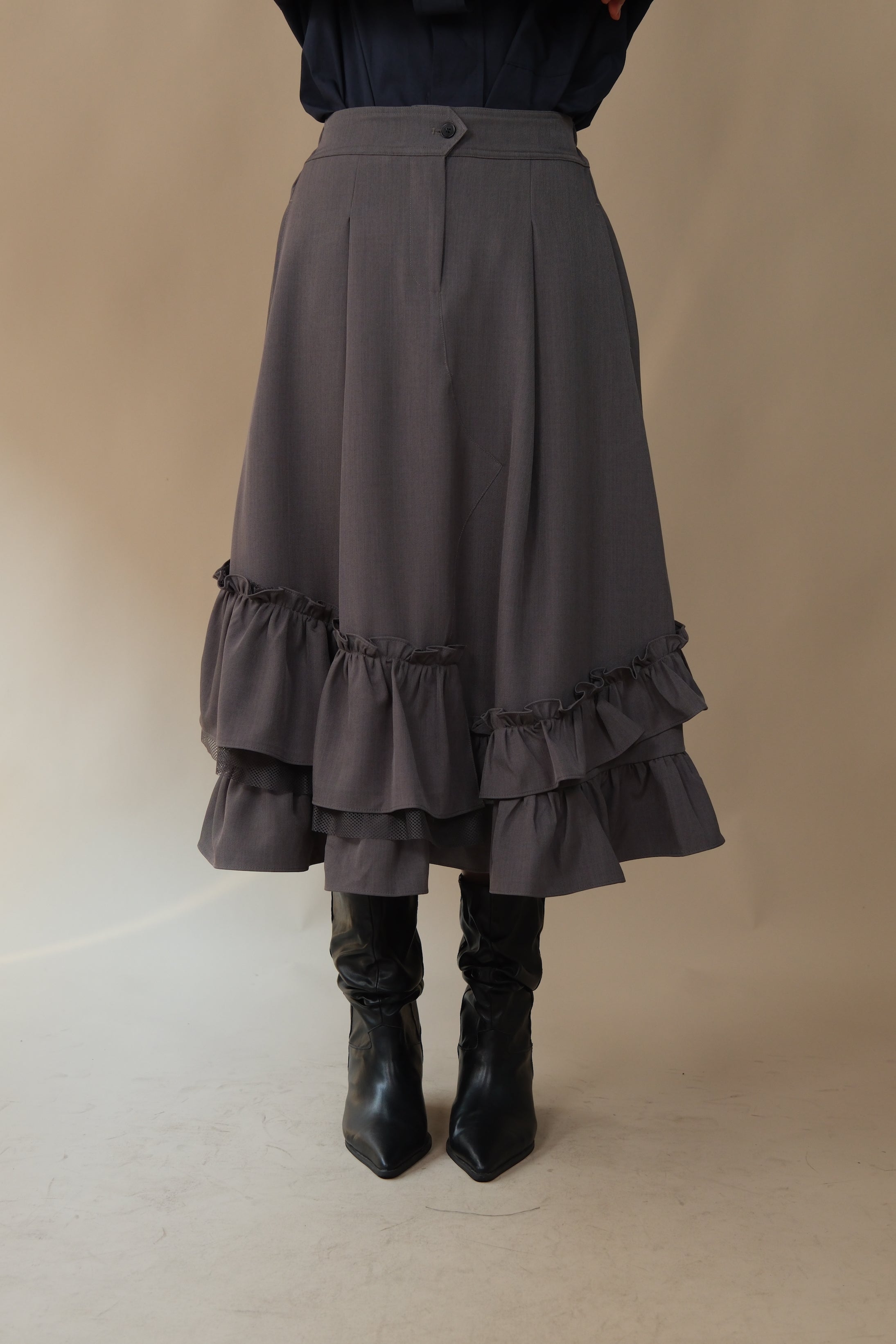 Randy frill unbalance skirt