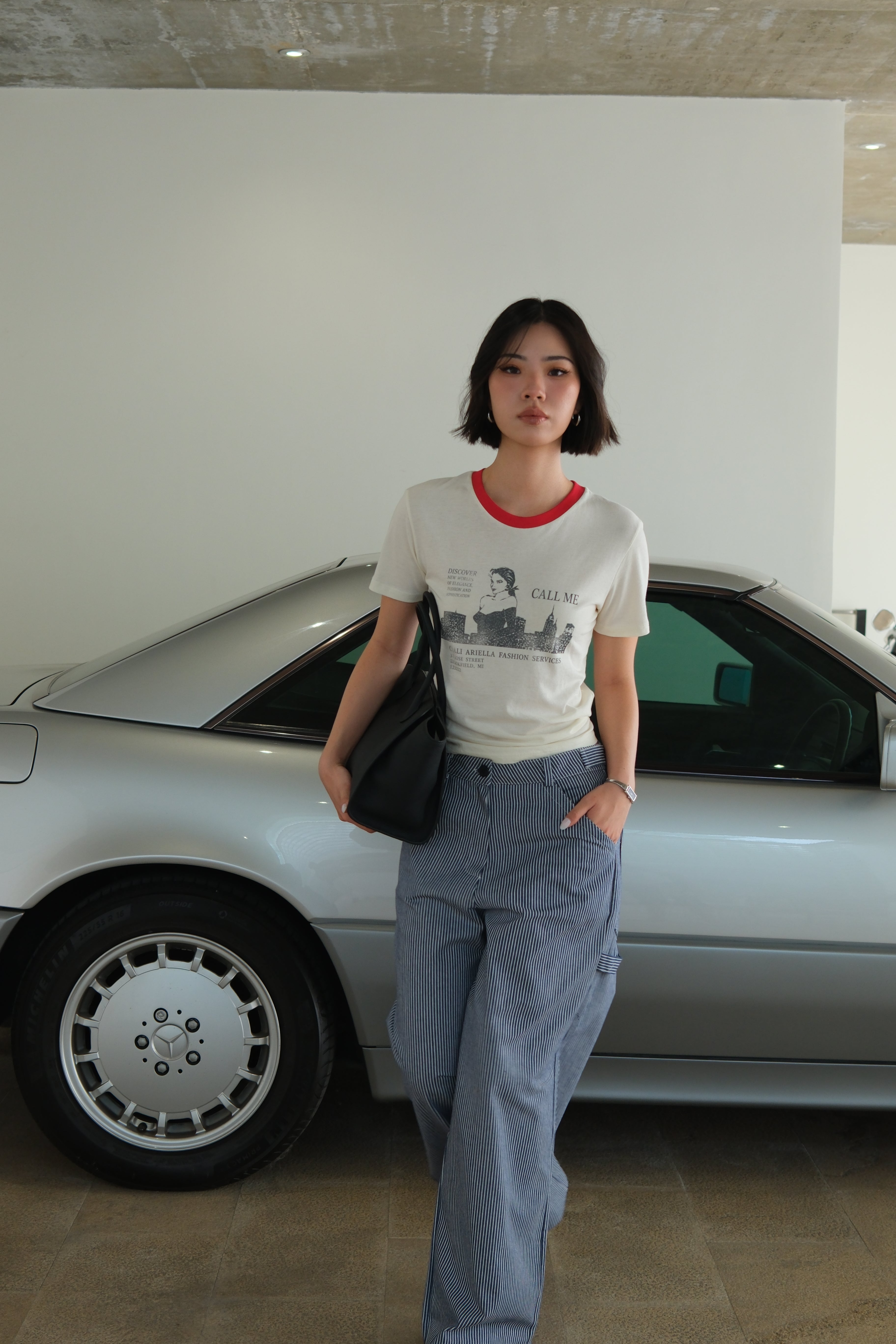 Loen Carpenter Stripe denim pants
