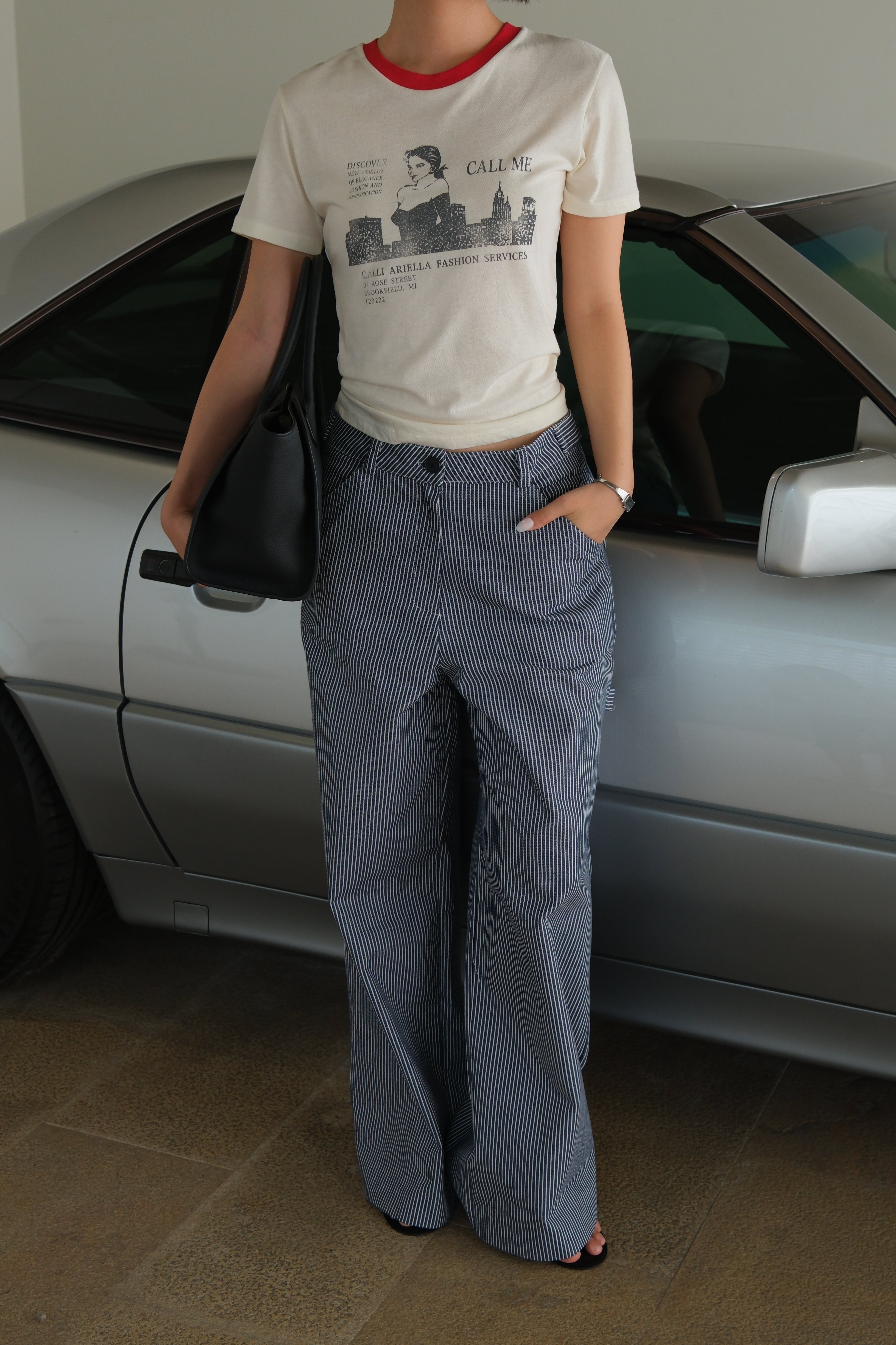 Loen Carpenter Stripe denim pants