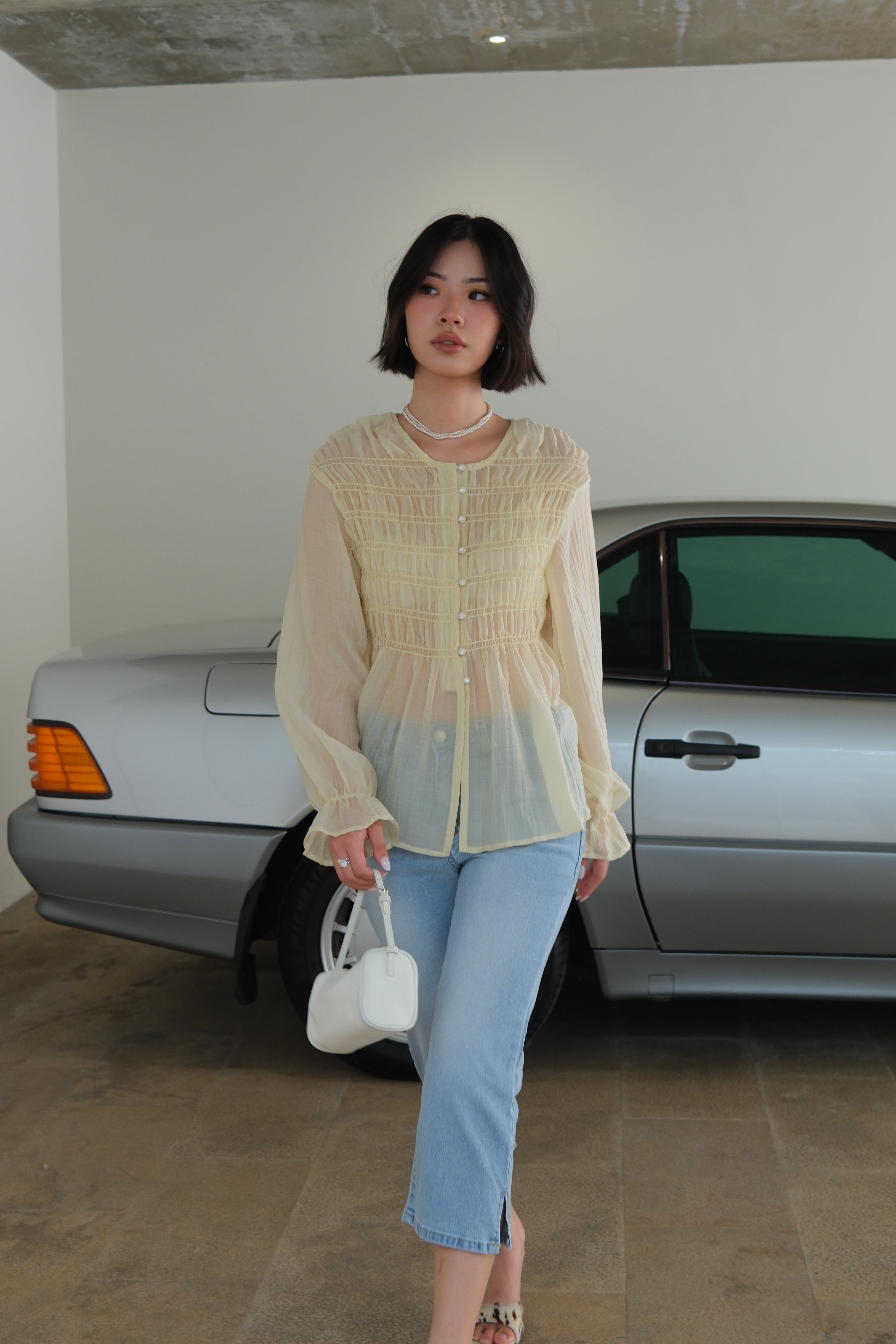 Fairy Smocked Flowy Blouse