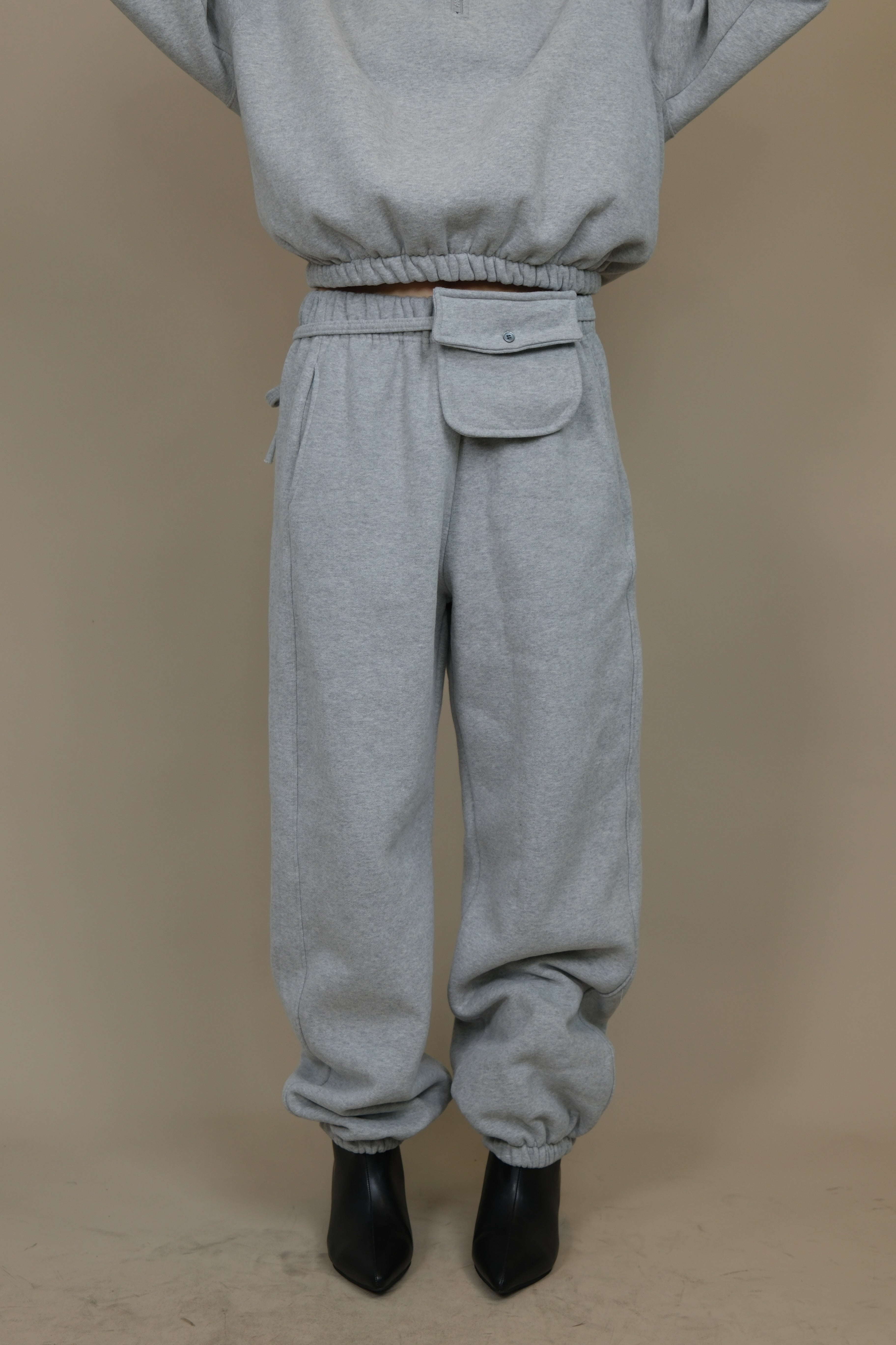 Amal fluffy jogger pants (with belt)