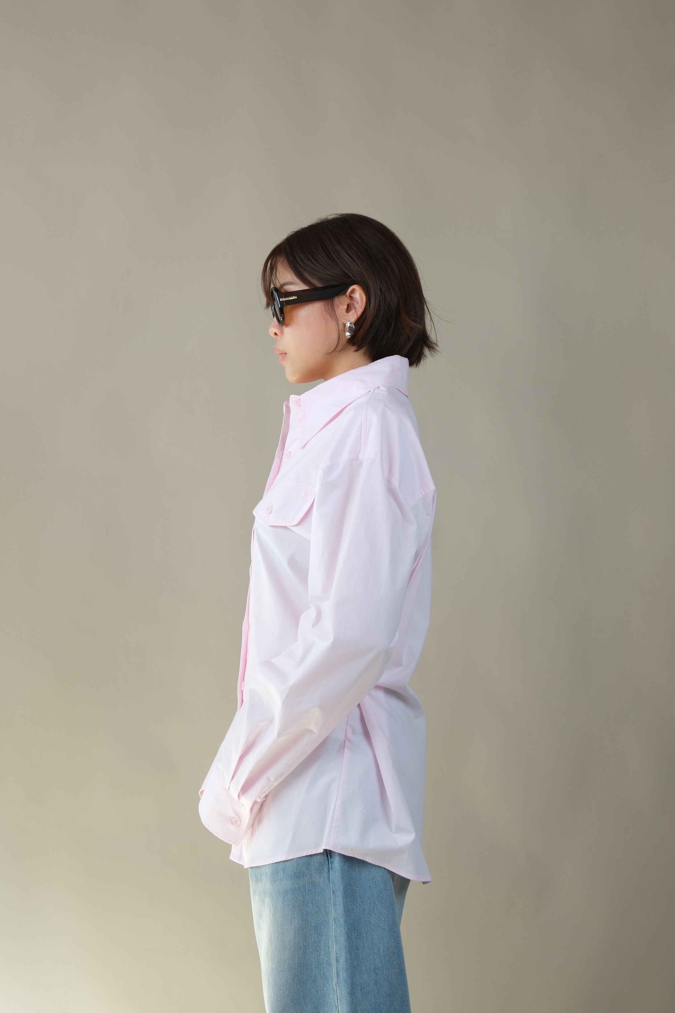 Jolin adjustable waist pocket shirt